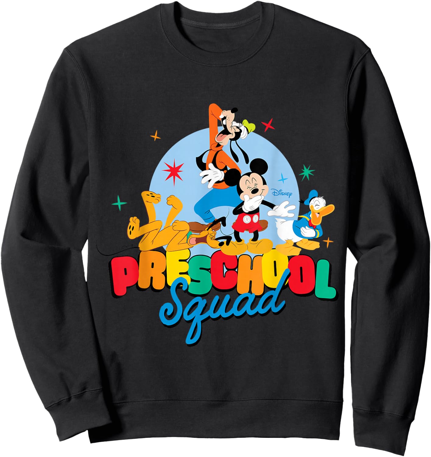 Mickey & Friends - Preschool Squad Mickey Goofy Donald Pluto Sweatshirt - Sweatshirt | Black