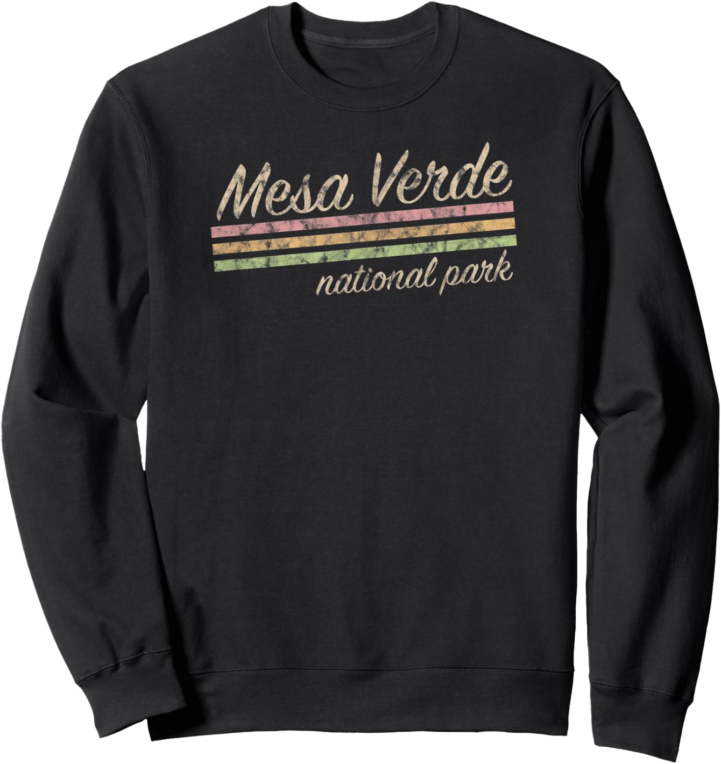 Mesa Verde National Park Retro Vintage Sweatshirt - Sweatshirt | Black
