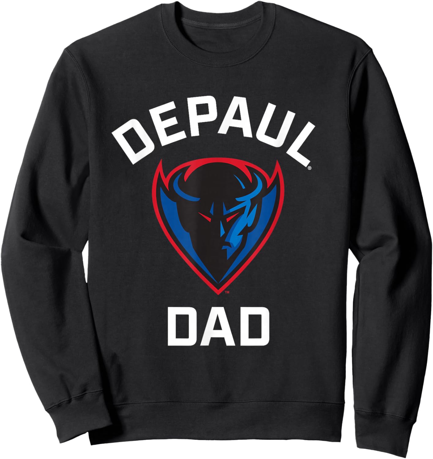 DePaul University Blue Demons Arched Dad Sweatshirt - Sweatshirt | Black