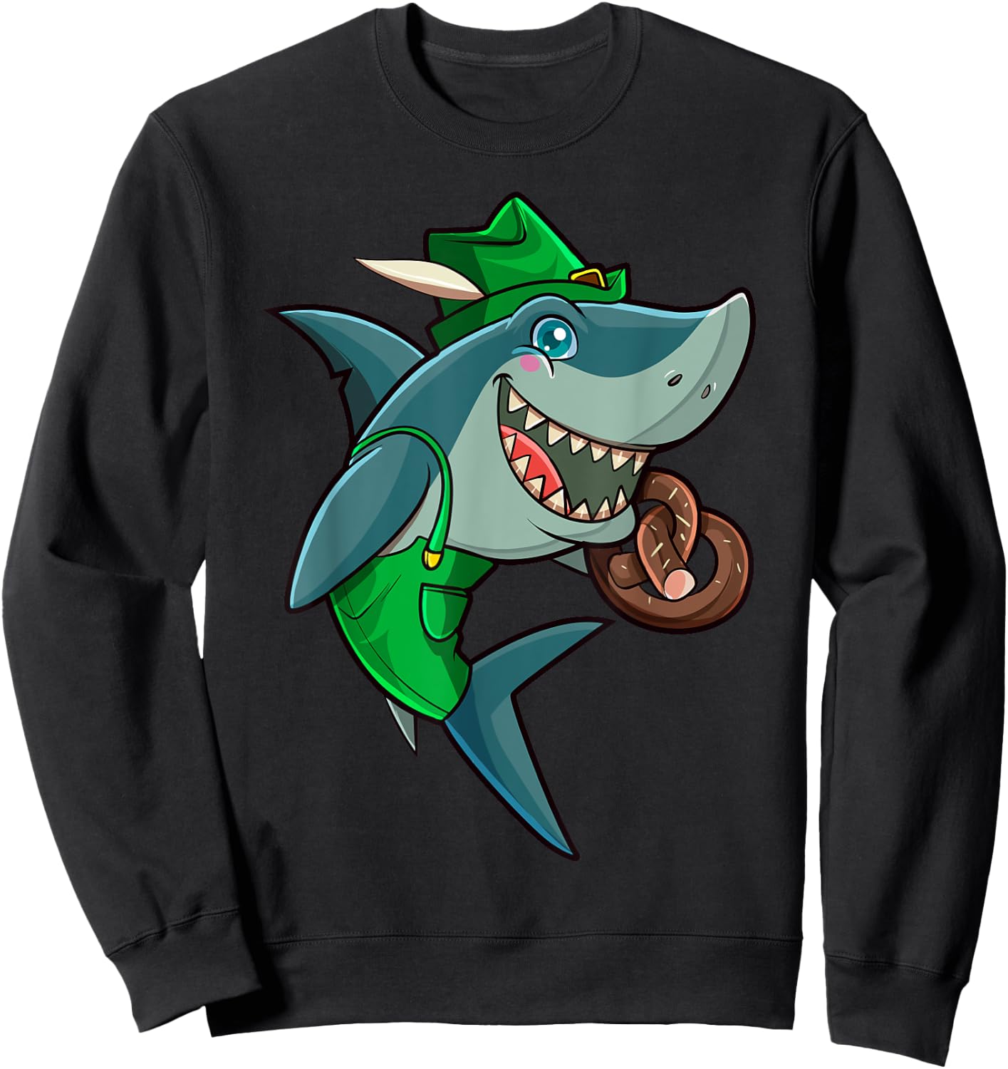 Oktoberfest German Funny Octoberfest Shark Men Boys Kids Sweatshirt - Sweatshirt | Black