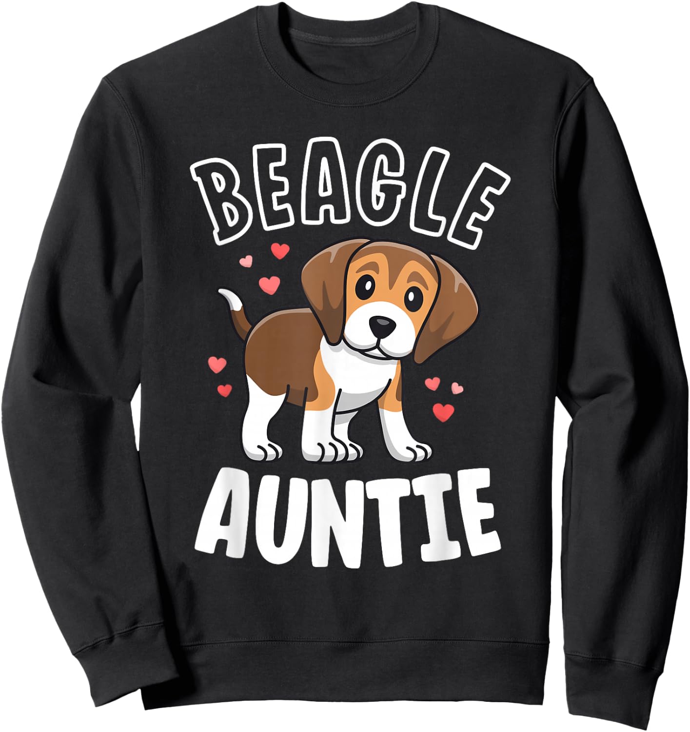 Beagle Aunt Gift Dog Love My Beagle Auntie Shirt Women Sweatshirt - Sweatshirt | Black