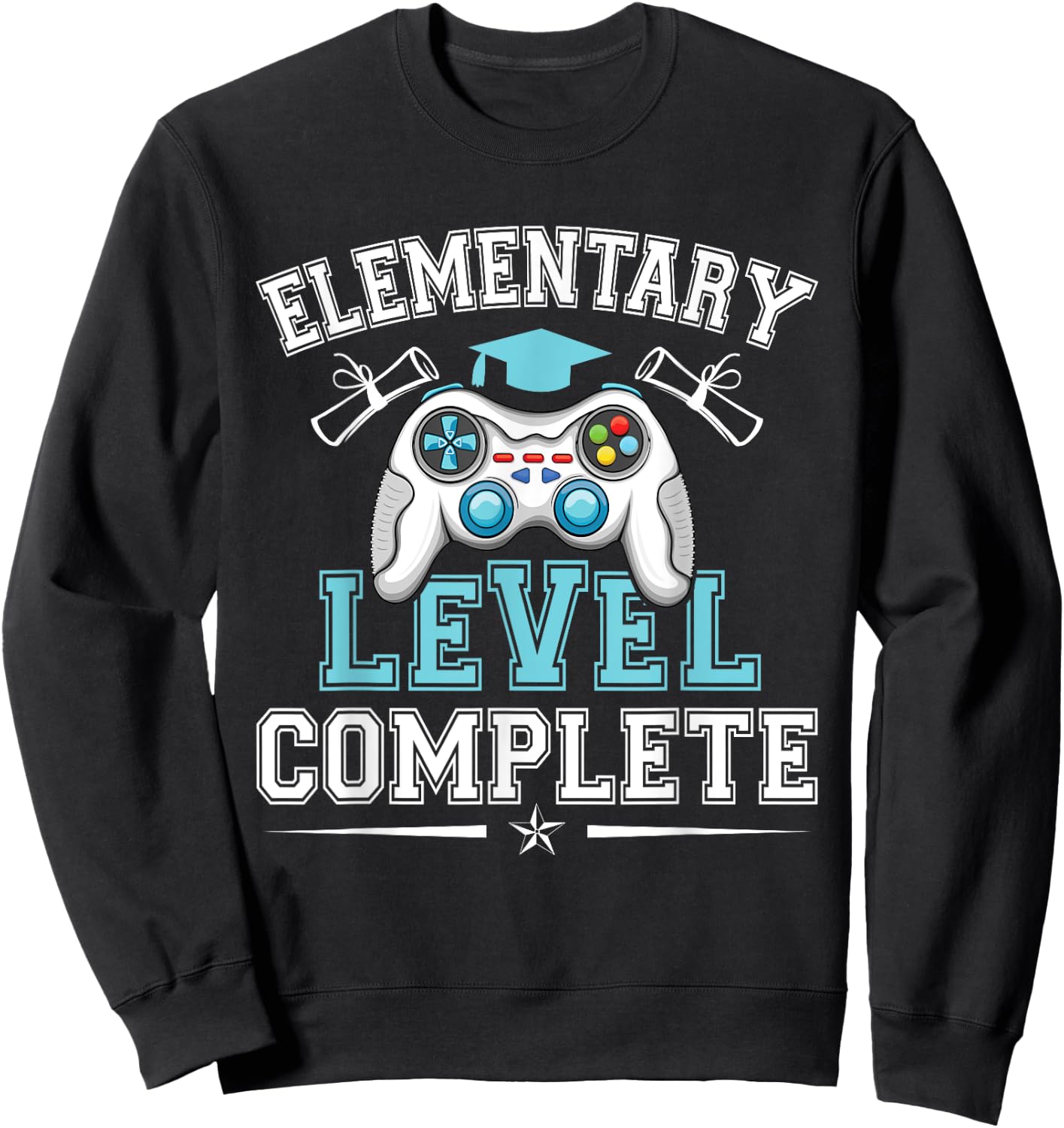 Elementary Level Complete Graduation 2025 Class Elementary Sweatshirt - Sweatshirt | Black