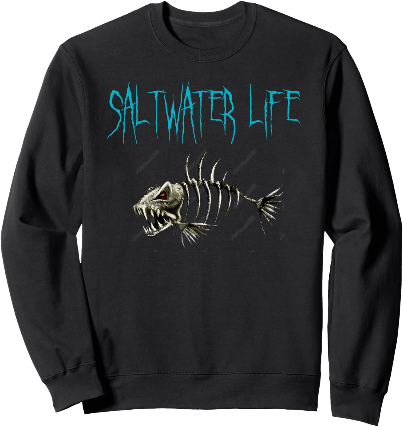 Saltwater Life Fishing Shirt Gift Sweatshirt - Sweatshirt | Black