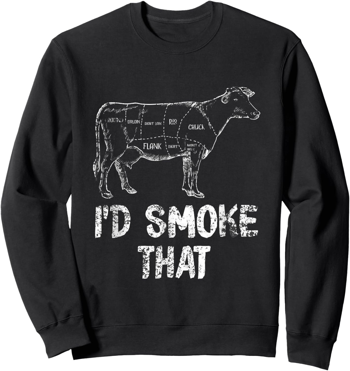 Id Smoke That BBQ Sweatshirt - Sweatshirt | Black