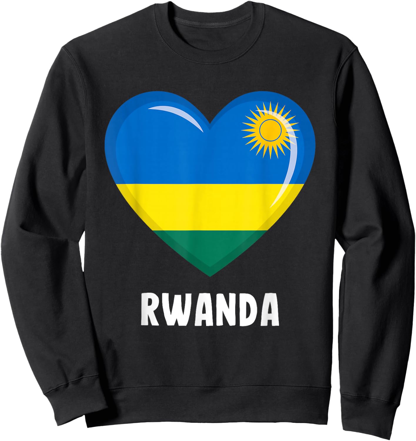 Rwanda flag jersey, Rwanda Sweatshirt - Sweatshirt | Black