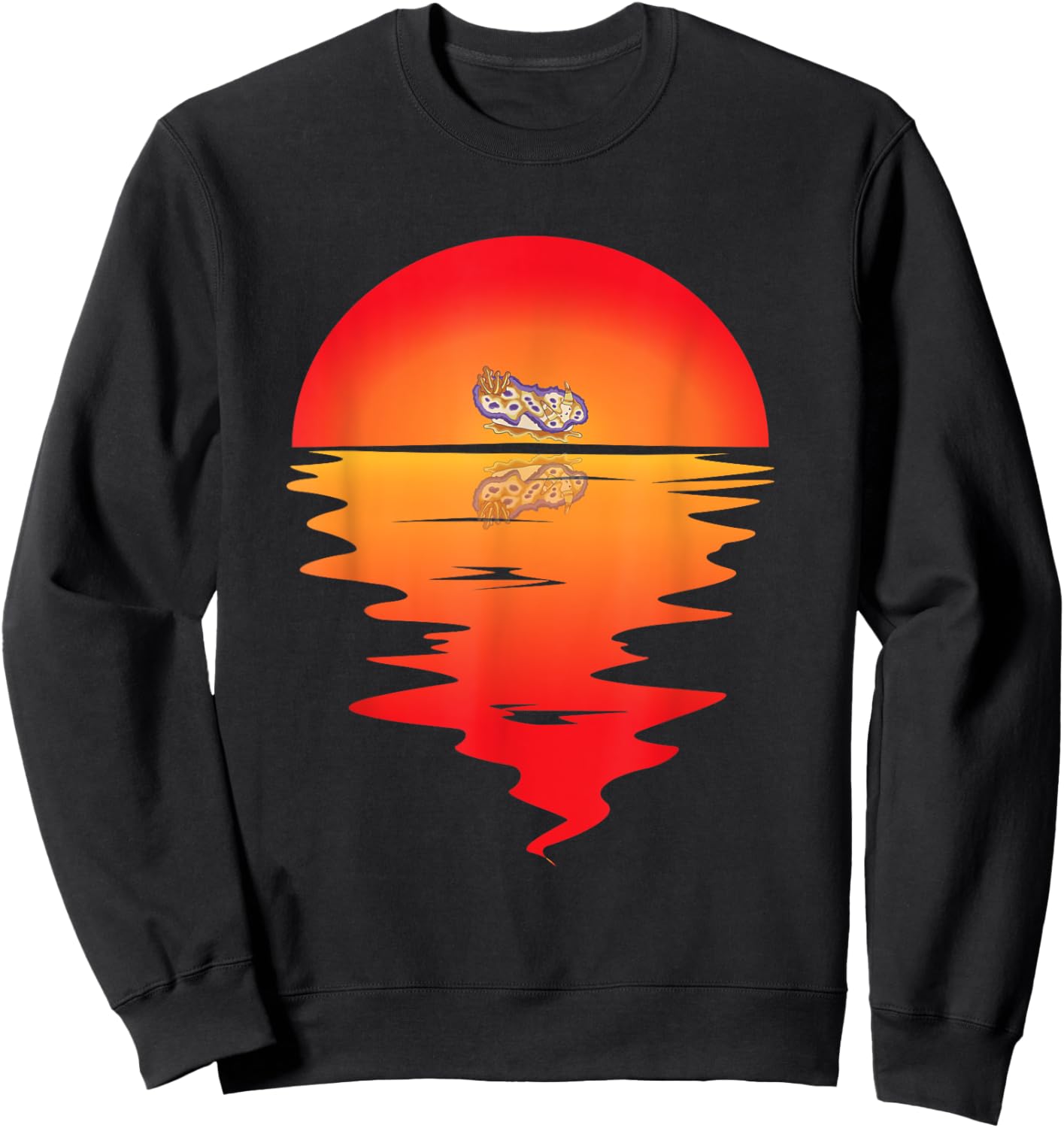 Nudibranch Sunset Mollusk Biologist Sea Slug Aquarist Marine Sweatshirt - Sweatshirt | Black