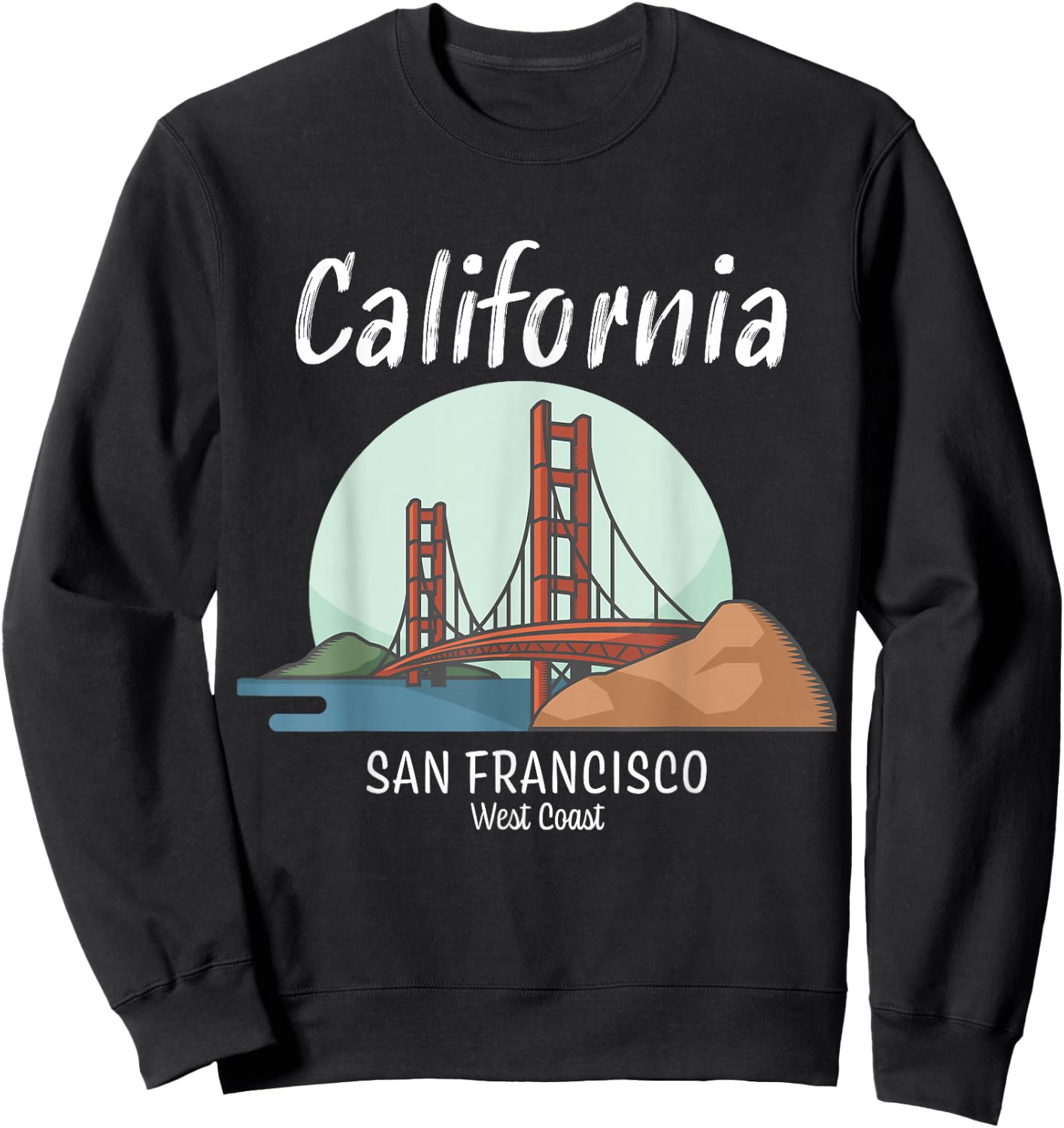 Golden Gate Bridge Gift Design | California | San Francisco Sweatshirt - Sweatshirt | Black