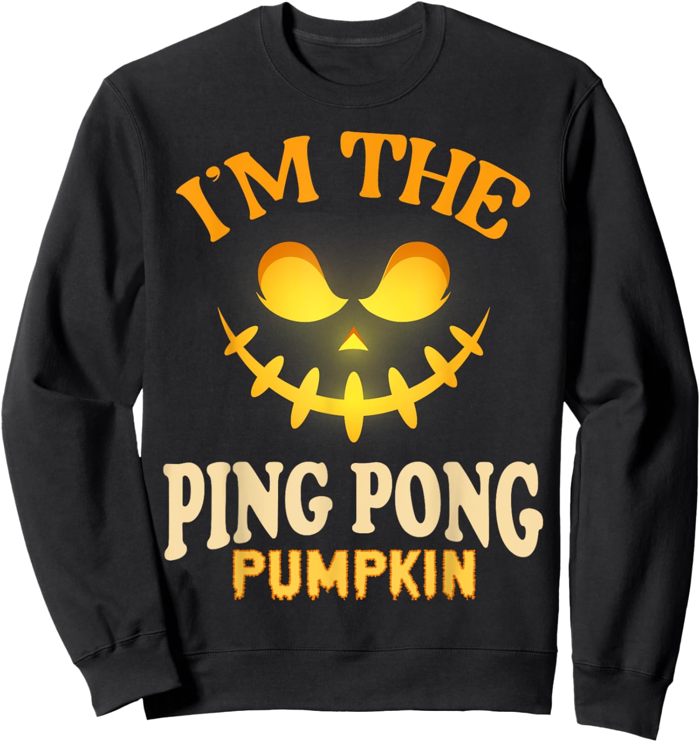 Ping Pong Halloween Pumpkin Matching Costume Sweatshirt - Sweatshirt | Black