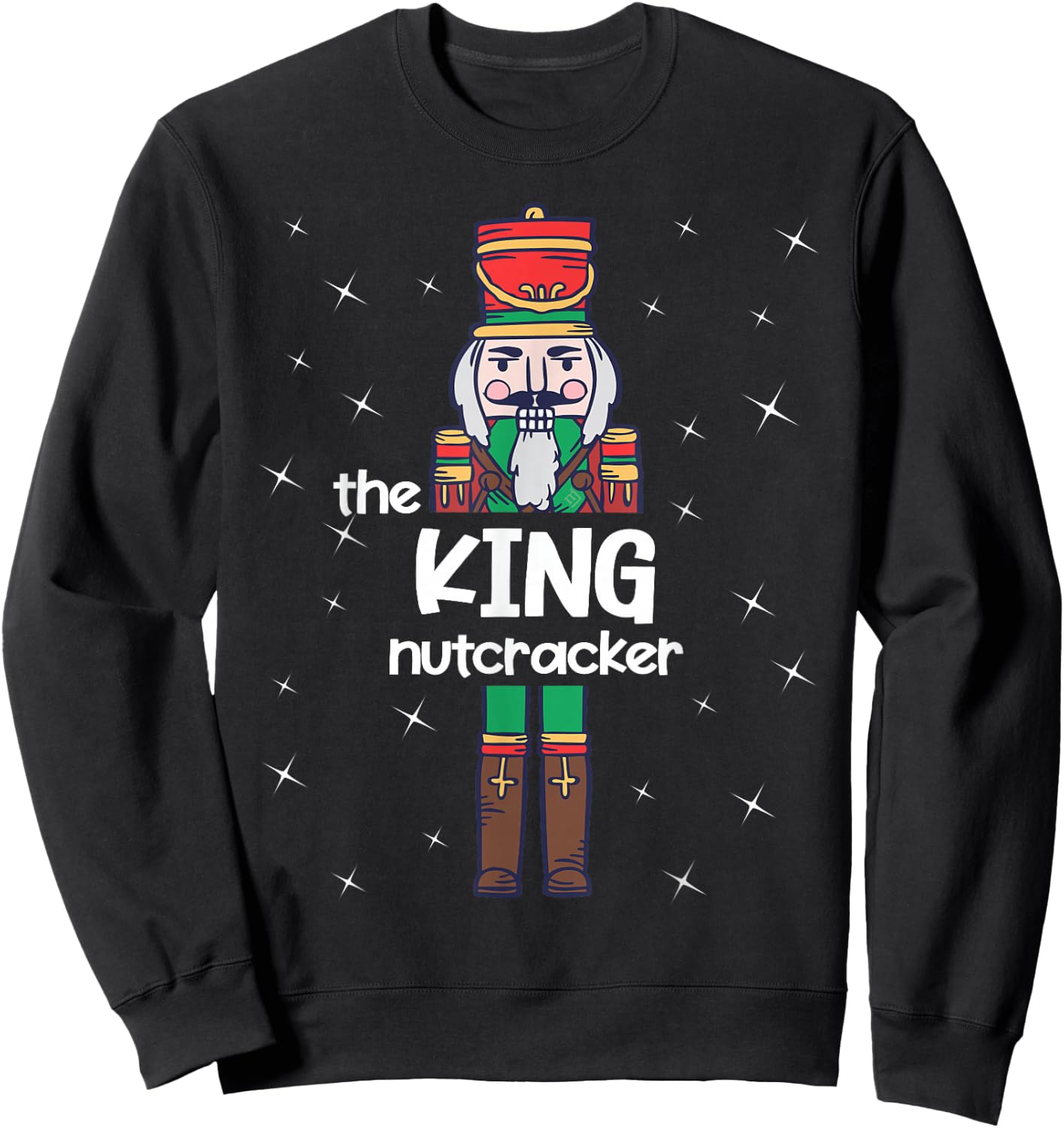 King Nutcracker Family Matching Funny Gift Pajama Sweatshirt - Sweatshirt | Black