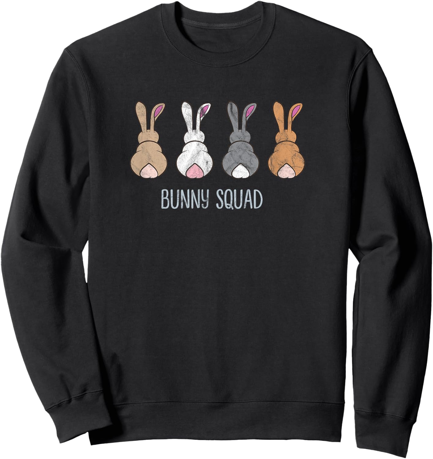 Bunny Squad Funny Ironic Pet Rabbits Team Sweatshirt - Sweatshirt | Black