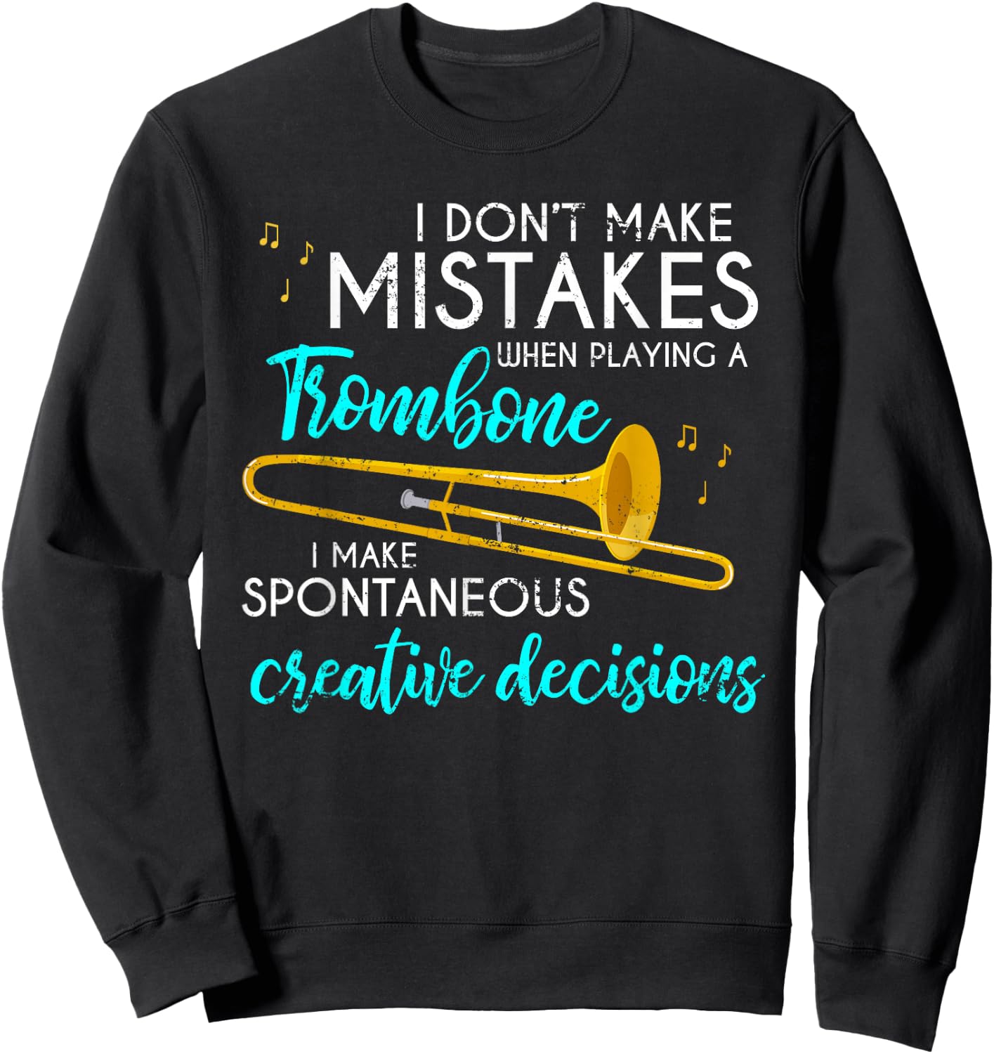 Orchestra Musician Gift Funny Trombone Sweatshirt - Sweatshirt | Black