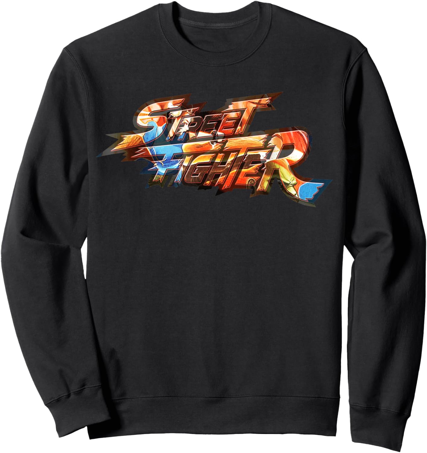 Street Fighter Logo Chun Li Kick Epic Battle Retro Gamer Sweatshirt - Sweatshirt | Black