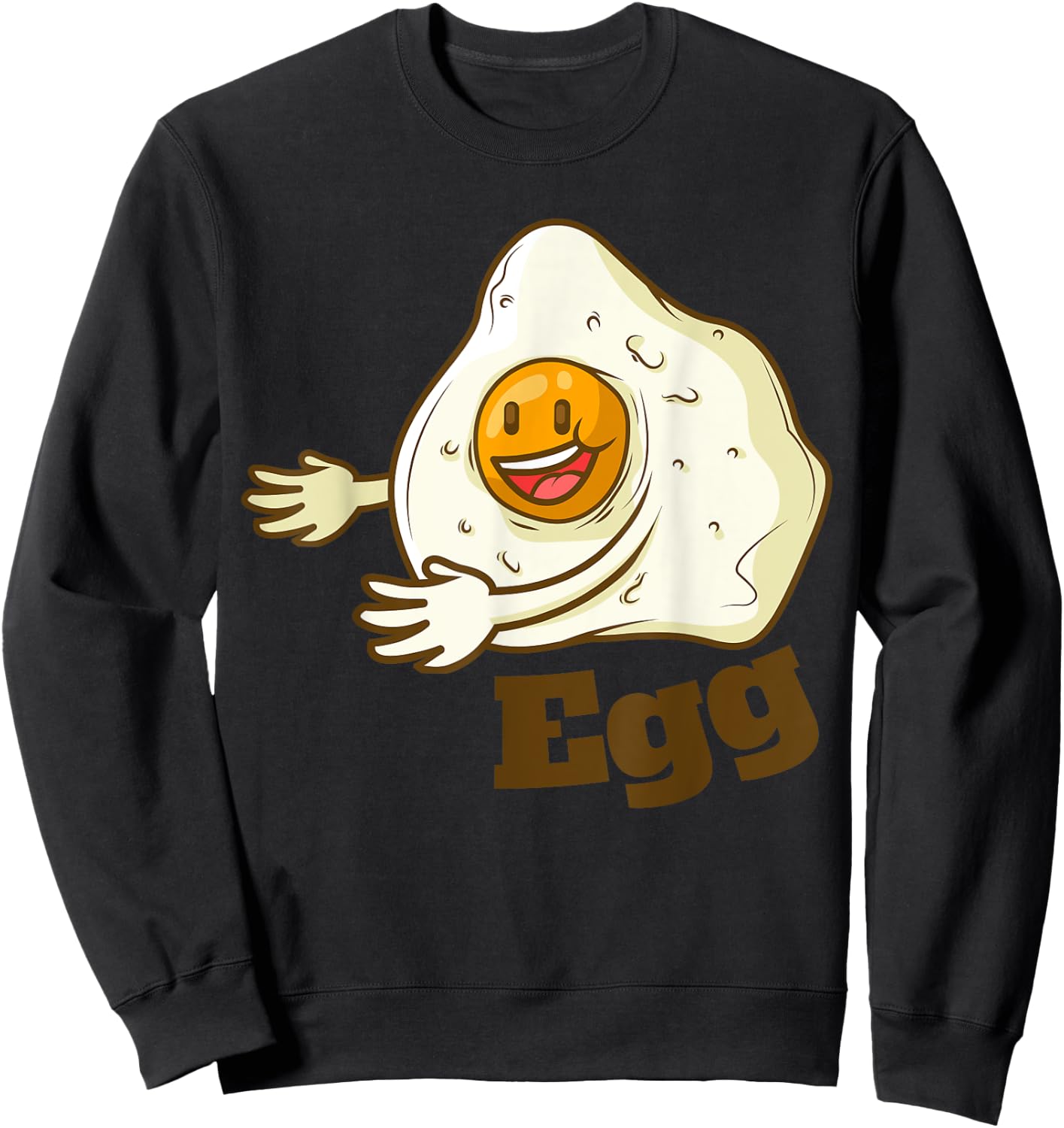 Funny Bacon And EGG Duo Valentines Halloween Easy Costume Sweatshirt - Sweatshirt | Black