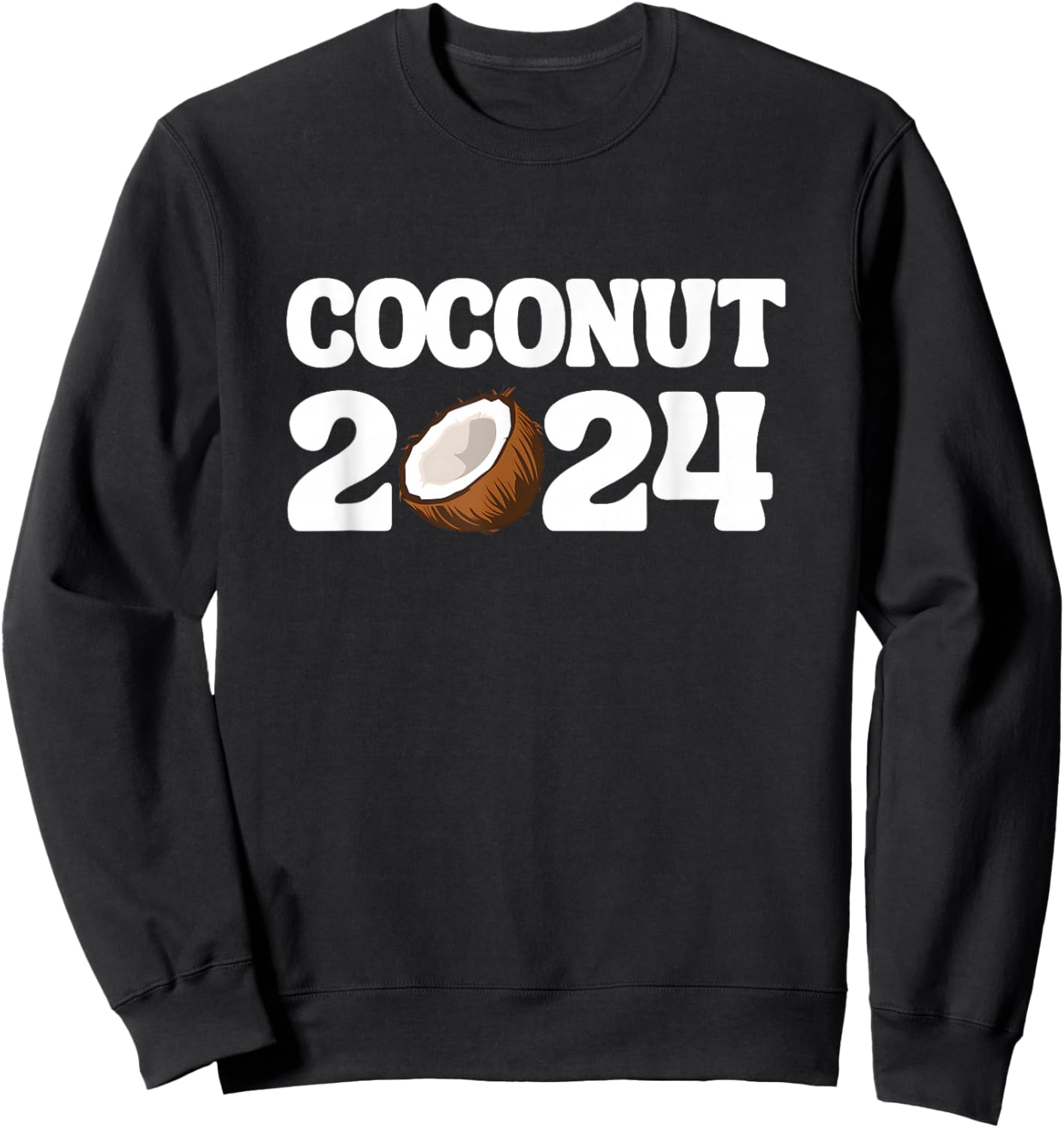 Funny Kamala Harris 2024 Statement Democrat Coconut Tree Sweatshirt - Sweatshirt | Black