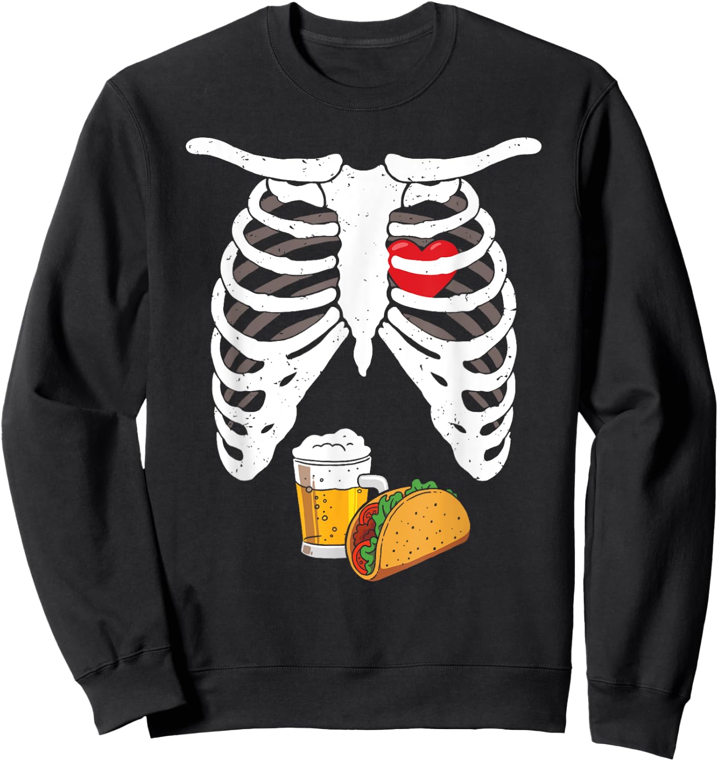 Pregnancy Announcement Shirt Dad Soon Pregnant Skeleton Sweatshirt - Sweatshirt | Black