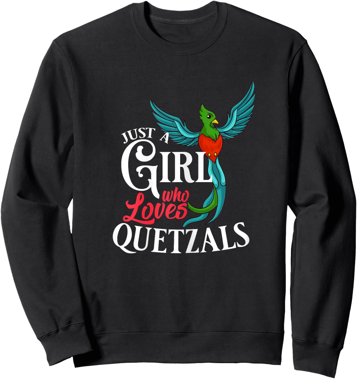 Quetzal Bird Guatemala Feathers Animal Sweatshirt - Sweatshirt | Black