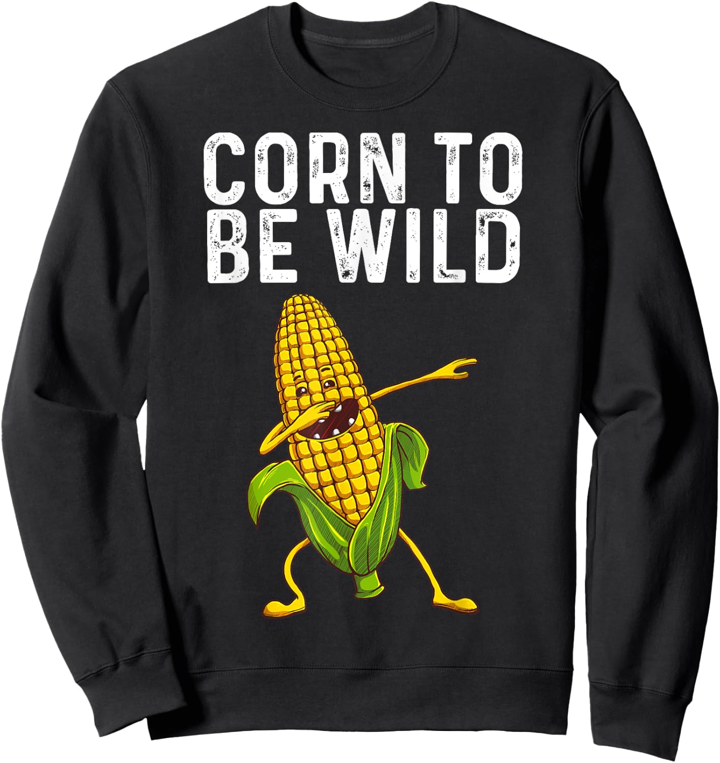 Funny Corn Gift Women Corn On The Cob Costume Farmer Sweatshirt - Sweatshirt | Black