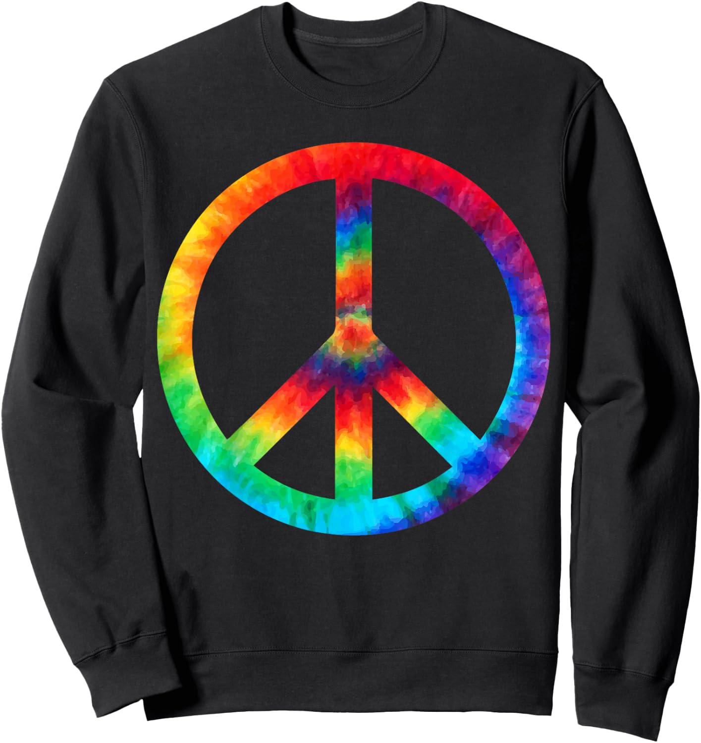 PEACE SIGN Tie Dye | Hippies Christmas s Sweatshirt - Sweatshirt | Black