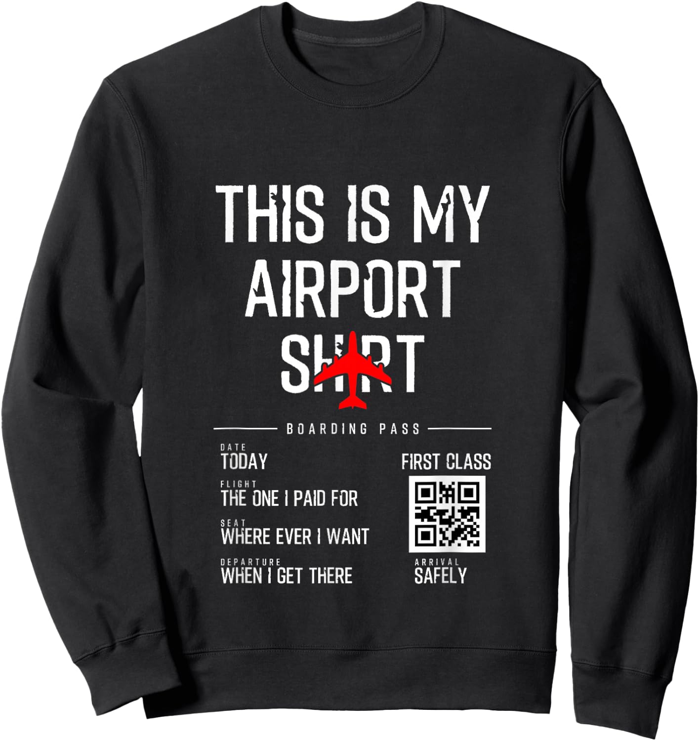This is My Airport Funny Family Travel Sweatshirt - Sweatshirt | Black