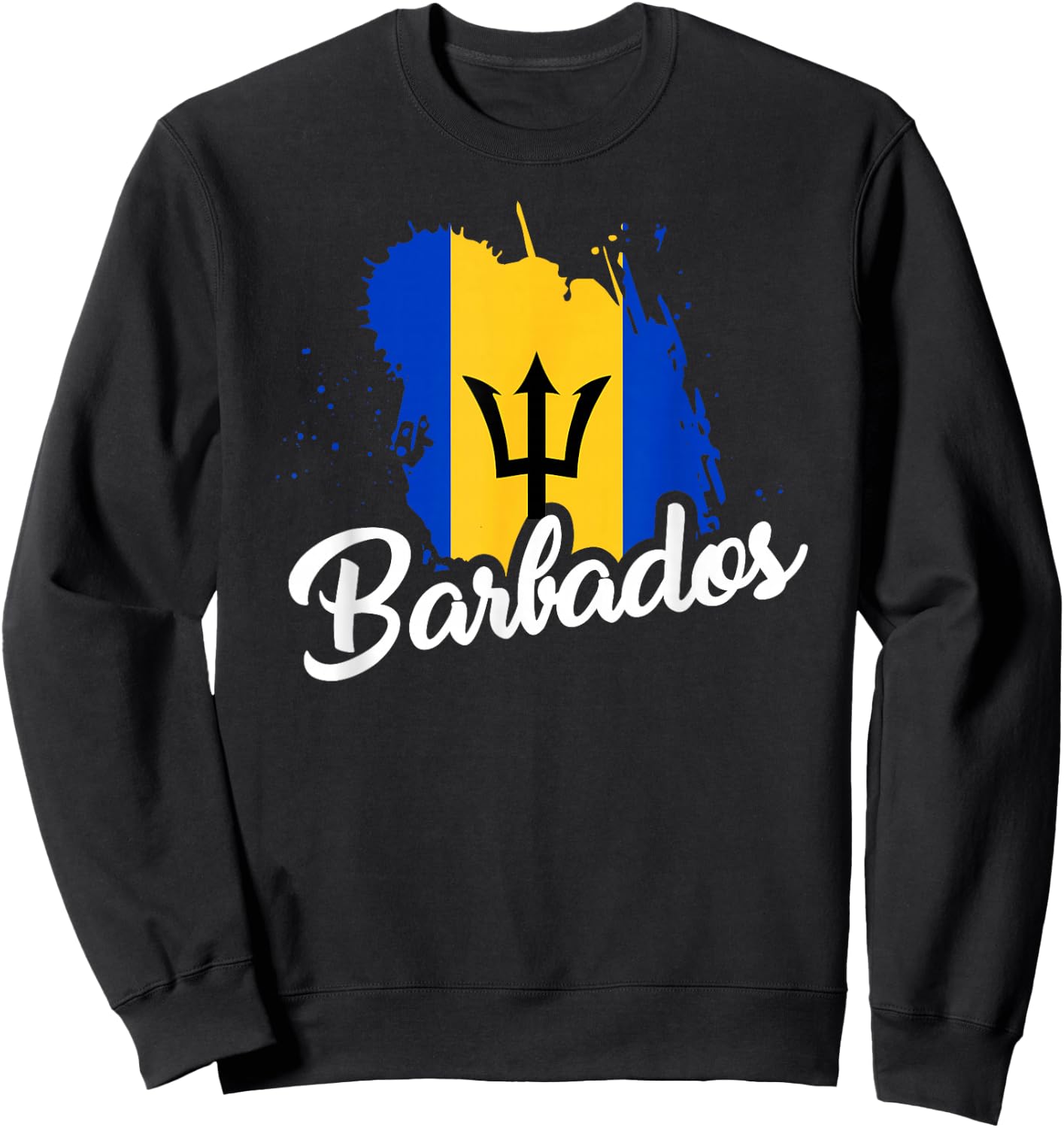 Barbados Flag T Shirt Bajan Proud Roots Love Heritage Cute Sweatshirt - Sweatshirt | Black