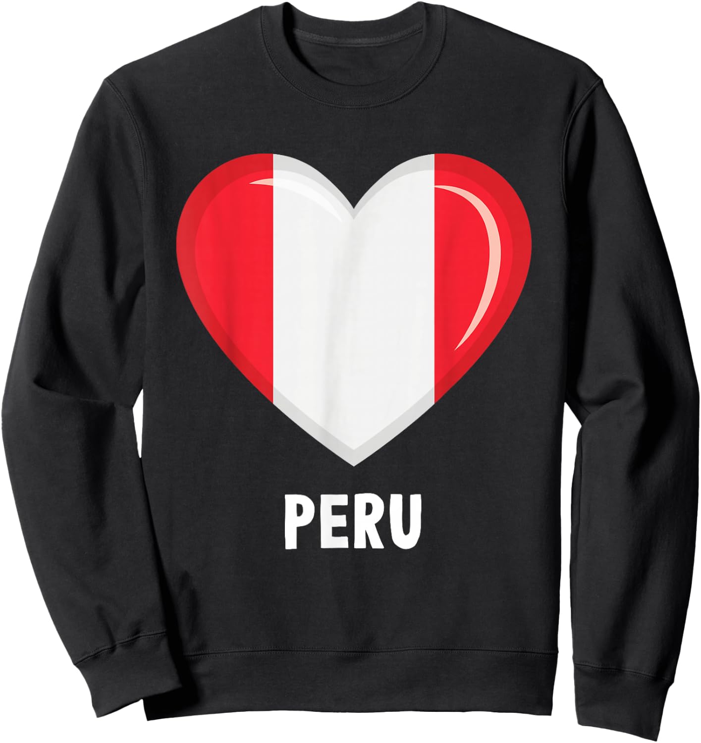 Peruvian Flag Jersey | Peruvian Sweatshirt - Sweatshirt | Black