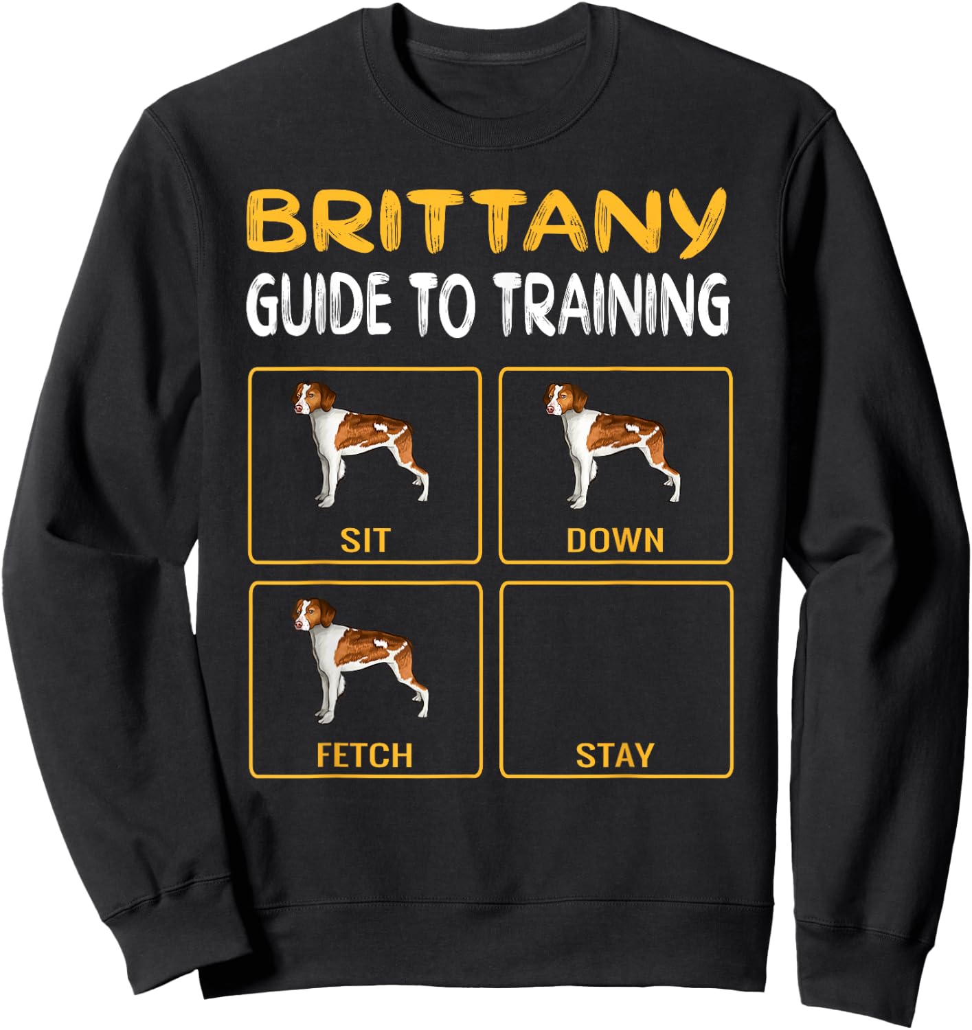 Brittany Guide To Training Dog Obedience Men Women Girls Kids Sweatshirt - Sweatshirt | Black