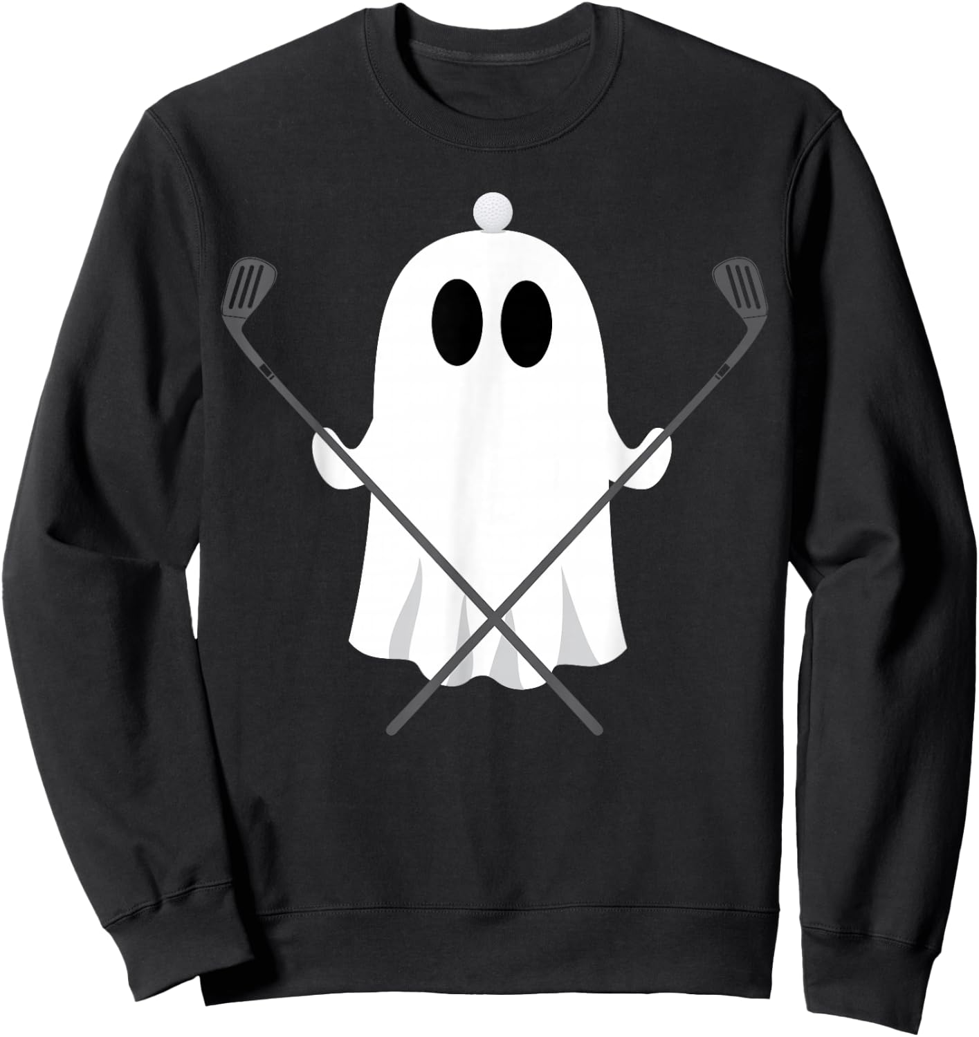 Golfer Halloween Funny Ghost Costume Sweatshirt - Sweatshirt | Black