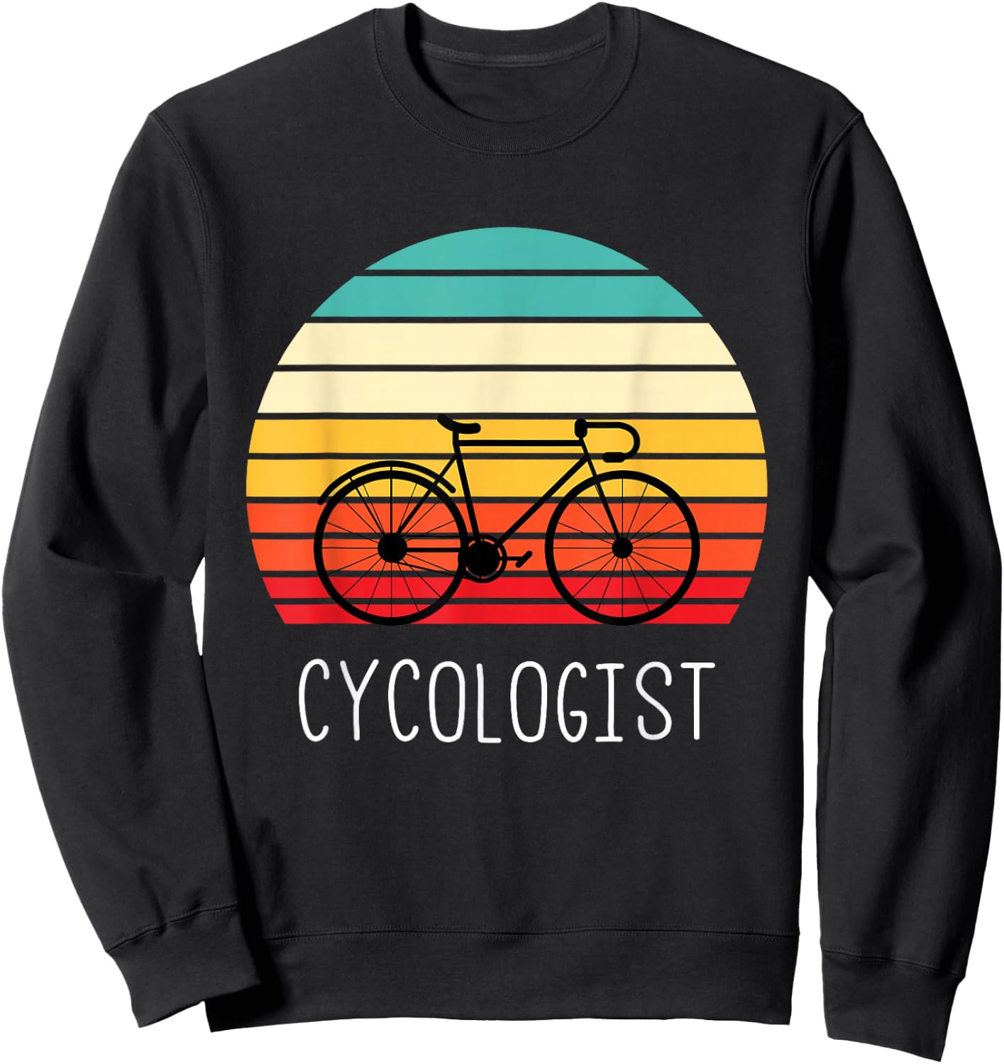 Cycologist - Funny Vintage Cycling & Cyclist Gift Sweatshirt - Sweatshirt | Black
