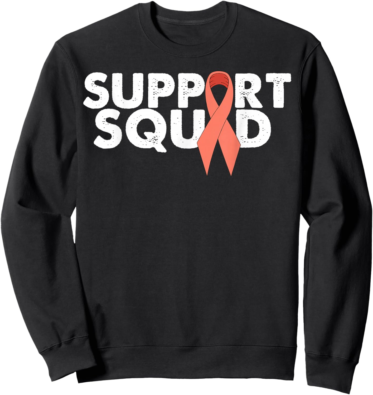 Uterine Cancer Support Ribbon Sweatshirt - Sweatshirt | Black