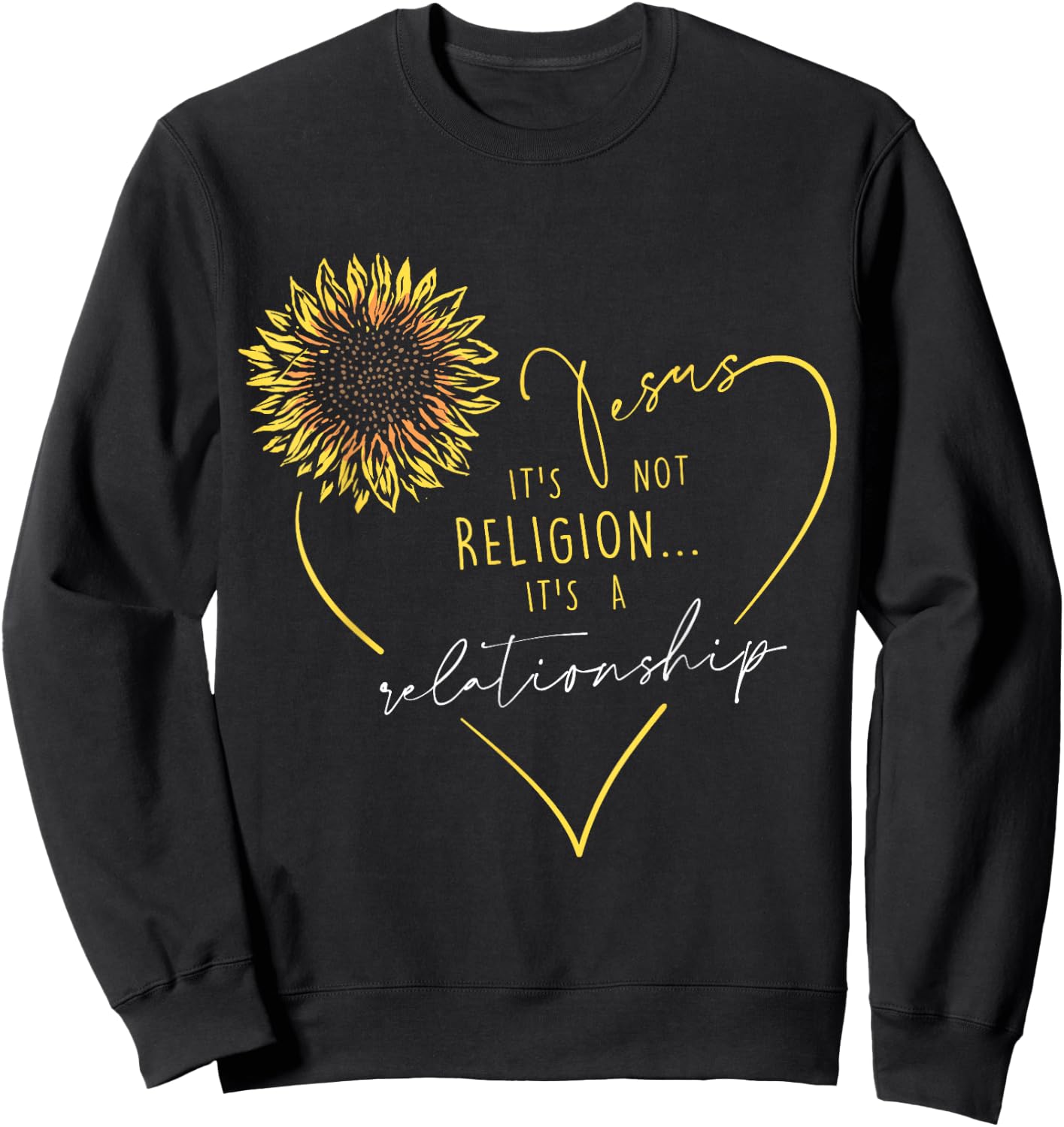 Jesus Its not Religion its a realtionship - Christian Women Sweatshirt - Sweatshirt | Black
