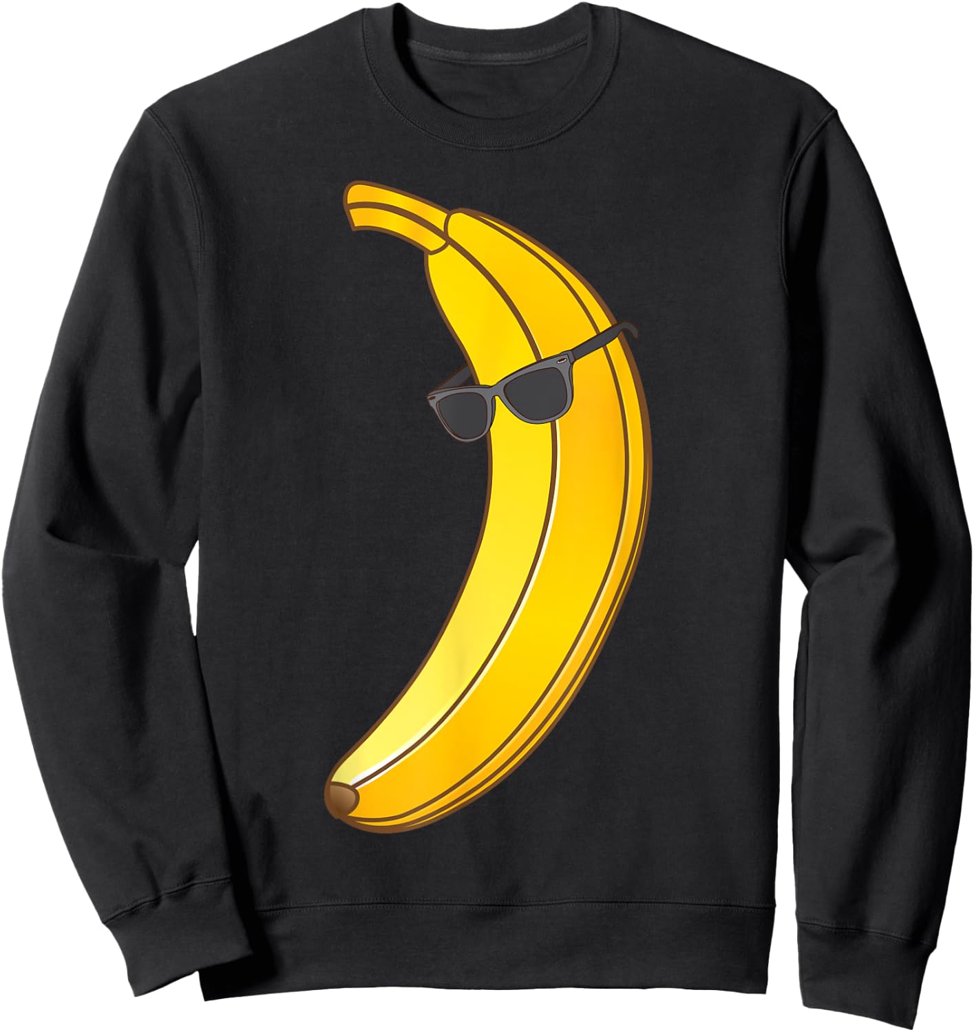 Cool Banana Wearing Sunglasses | Funny Fruit Eyewear Gift Sweatshirt - Sweatshirt | Black