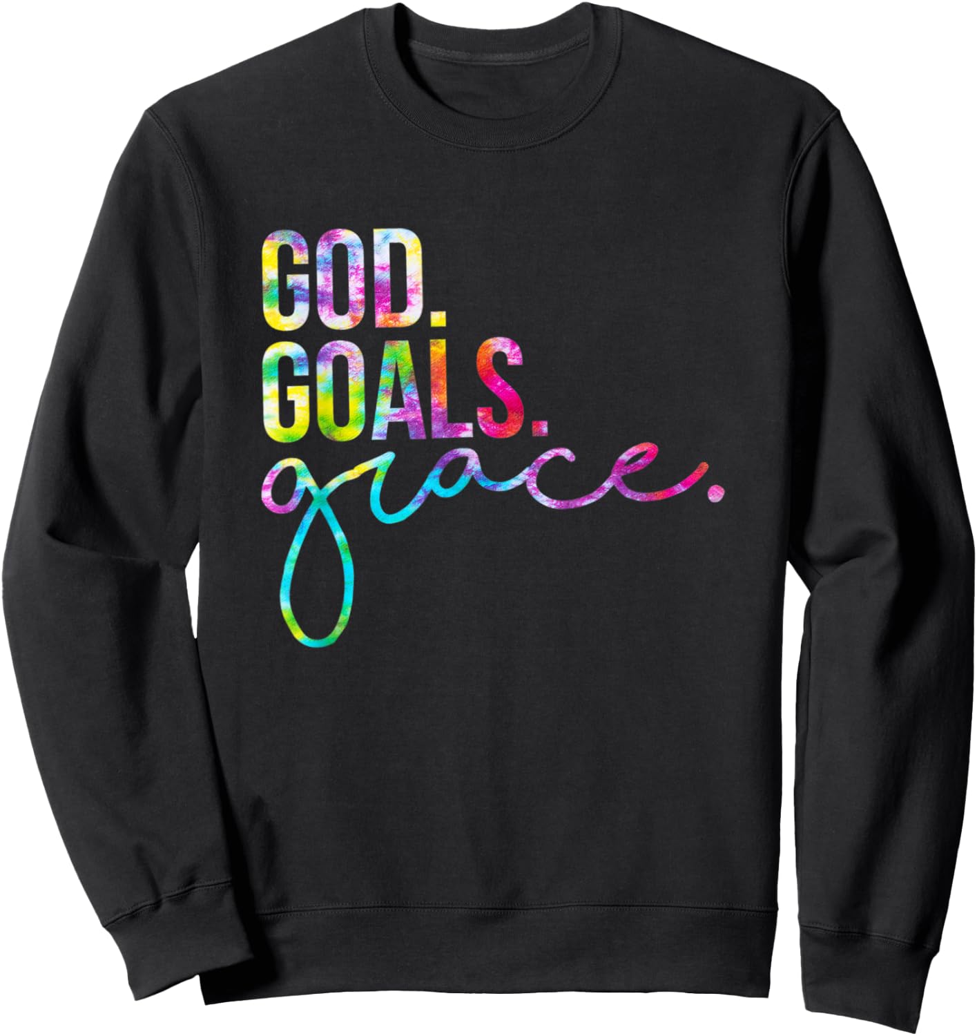 God Goals Grace, Christian Workout Tank, Christian , Mom Sweatshirt - Sweatshirt | Black