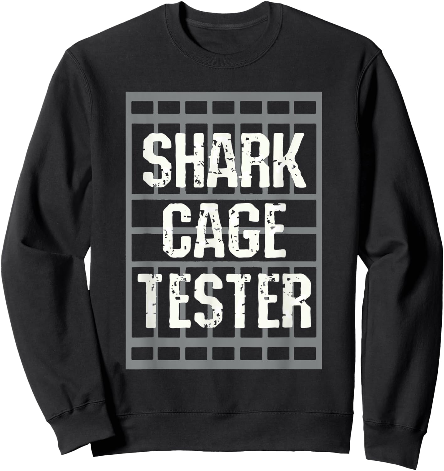 Funny Amputee Disability Shark Cage Tester Surgery Joke Sweatshirt - Sweatshirt | Black