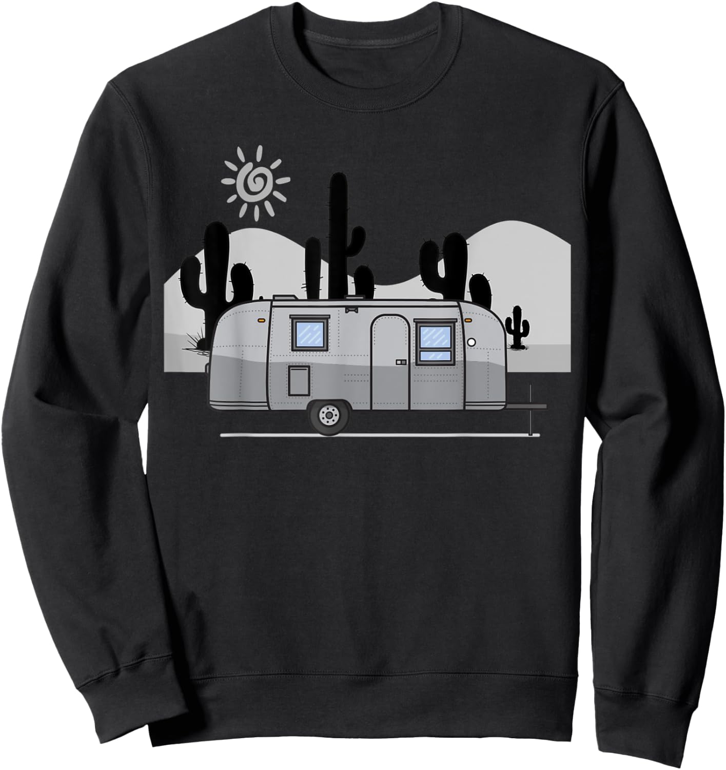 The perfect retro Airstream camping trailer . Sweatshirt - Sweatshirt | Black
