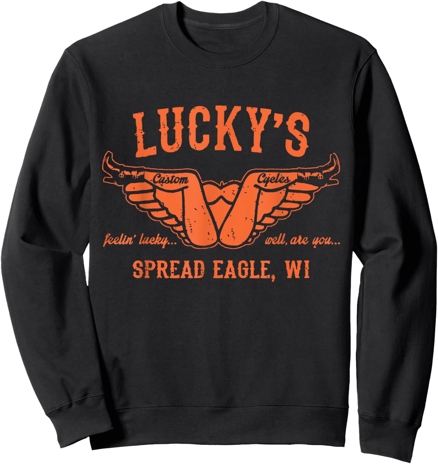 Cool Funny Offensive Motorcycle Biker - Spread Eagle Gift Sweatshirt - Sweatshirt | Black