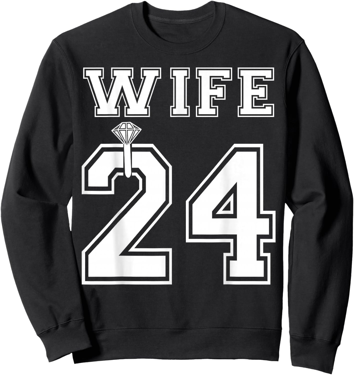 2024 Wife Husband Matching Engagement Party Honeymoon Sweatshirt - Sweatshirt | Black