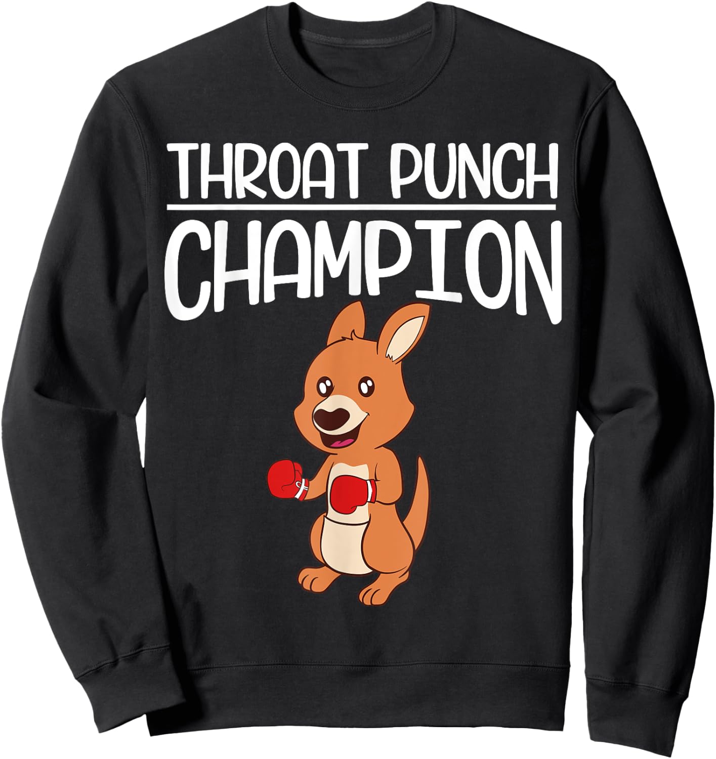 Kangaroo Throat Punch Champion Ring Sweatshirt - Sweatshirt | Black