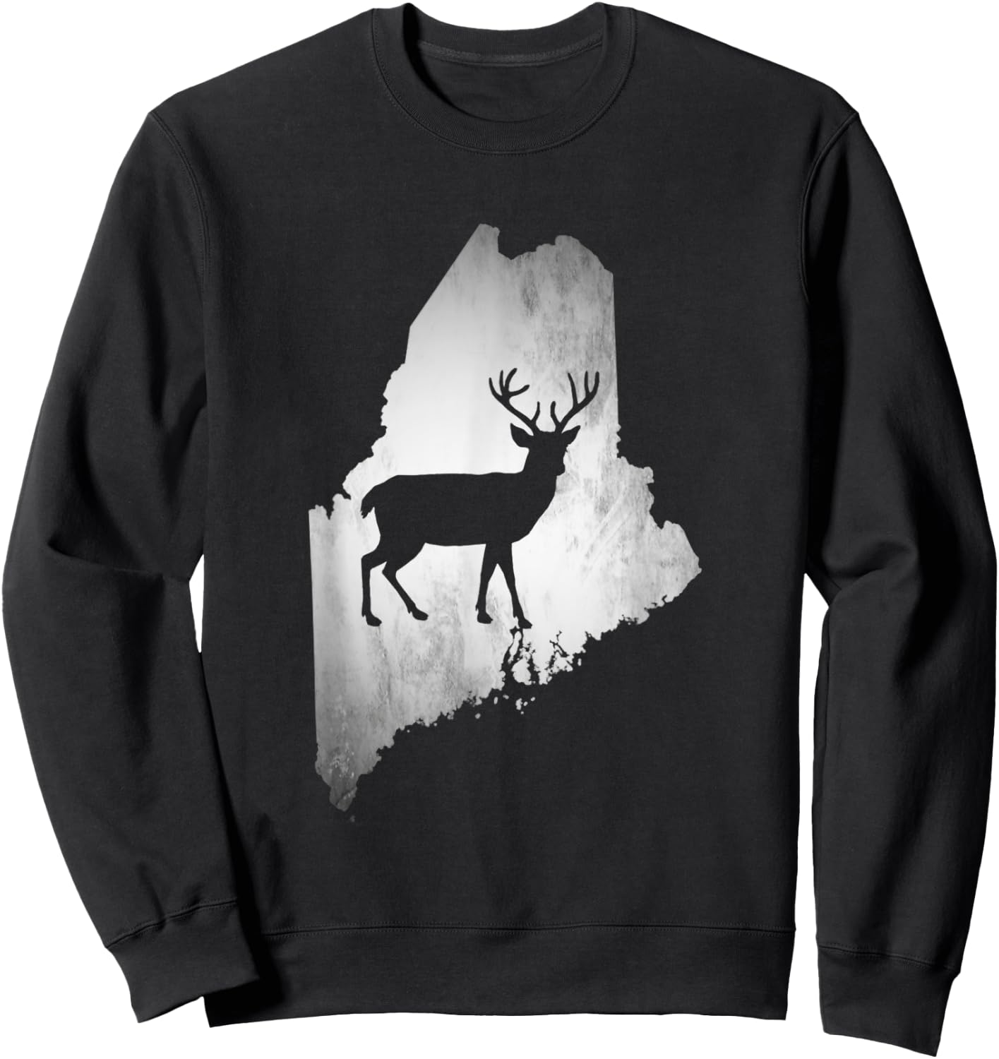 Maine Deer Hunting Sweatshirt - Sweatshirt | Black