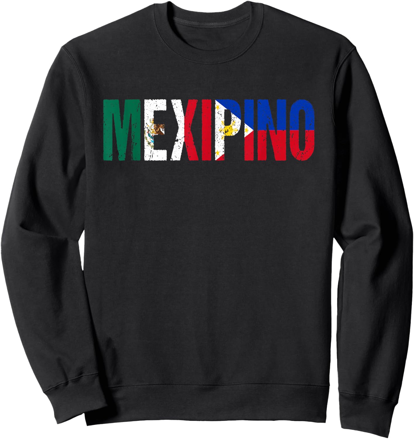 Mexipino Mexico Philippines Flag Ancestery Filipino Mexican Sweatshirt - Sweatshirt | Black