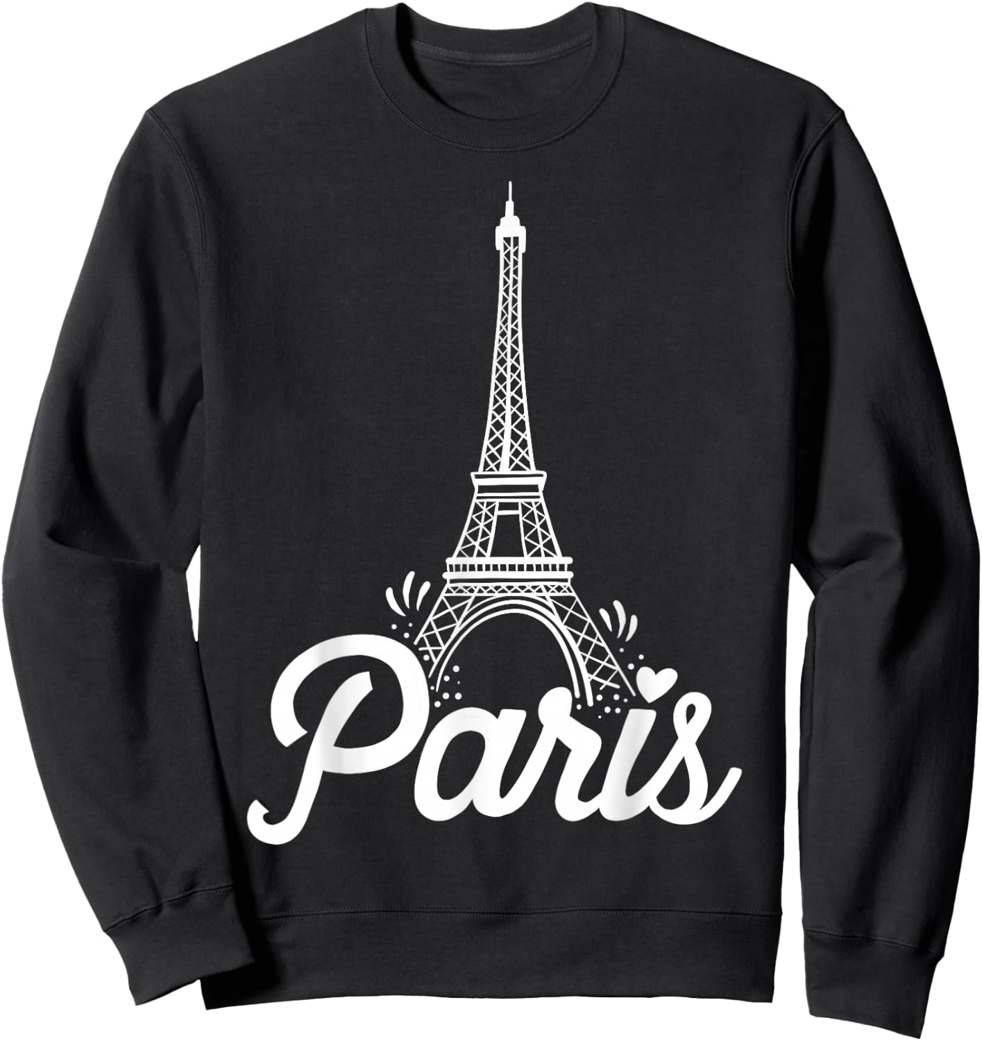 Paris France Eiffel Tower Vintage Gift Sweatshirt - Sweatshirt | Black