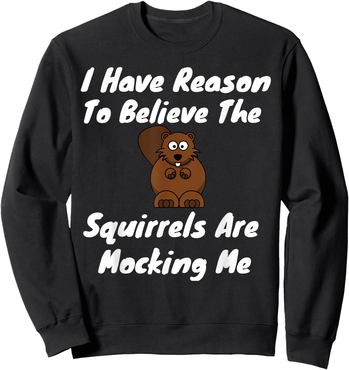 I Have Reason To Believe The Squirrels Are Mocking Me Sweatshirt - Sweatshirt | Black