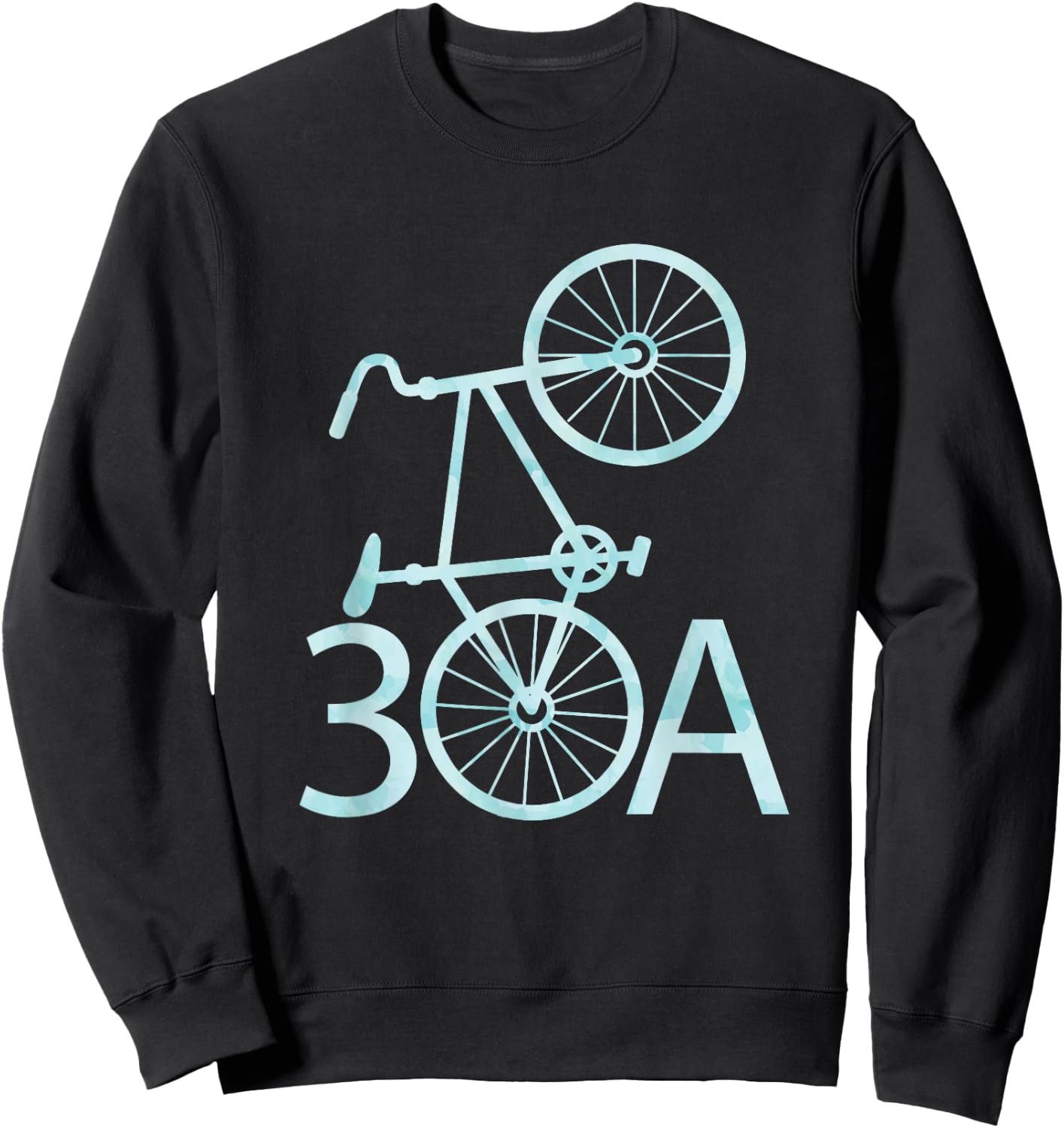 Watercolor 30A Bike | Seaside, Florida Sweatshirt - Sweatshirt | Black