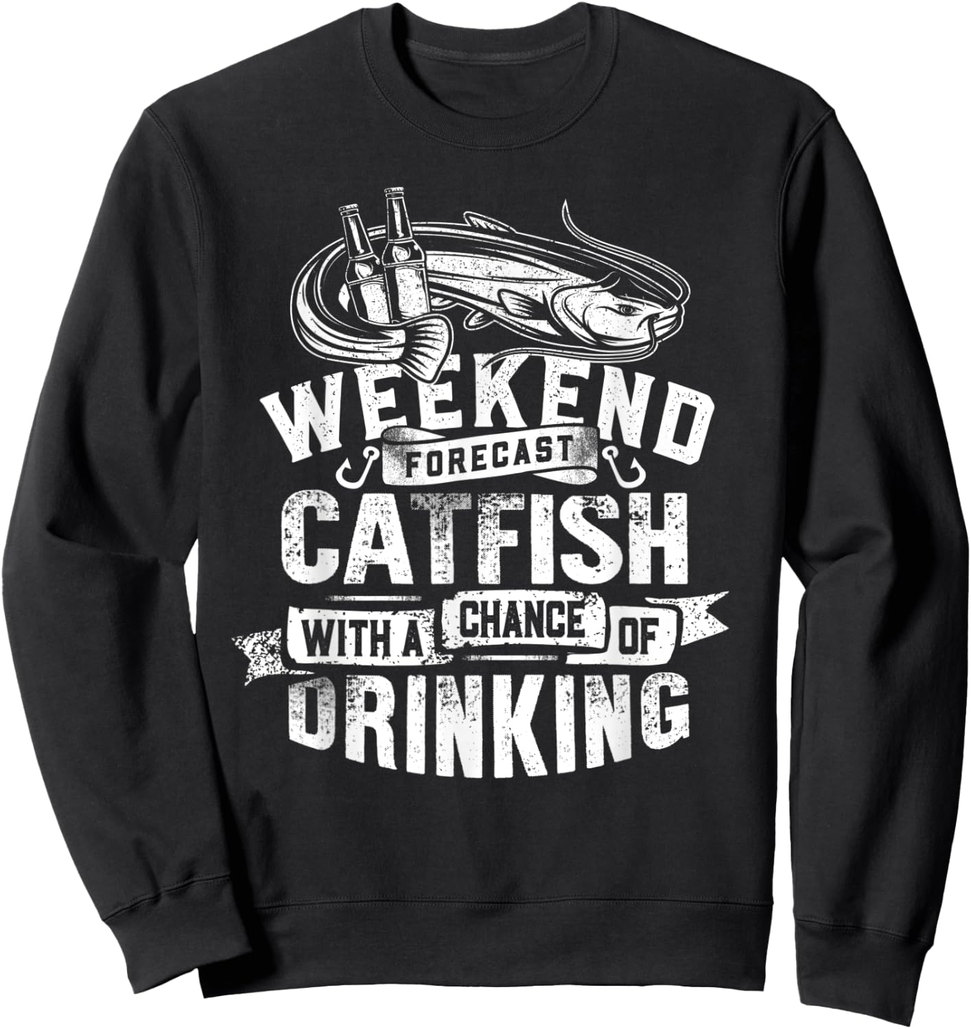 Vintage Look Catfish Gift A Catfish Whsiperer Sweatshirt - Sweatshirt | Black