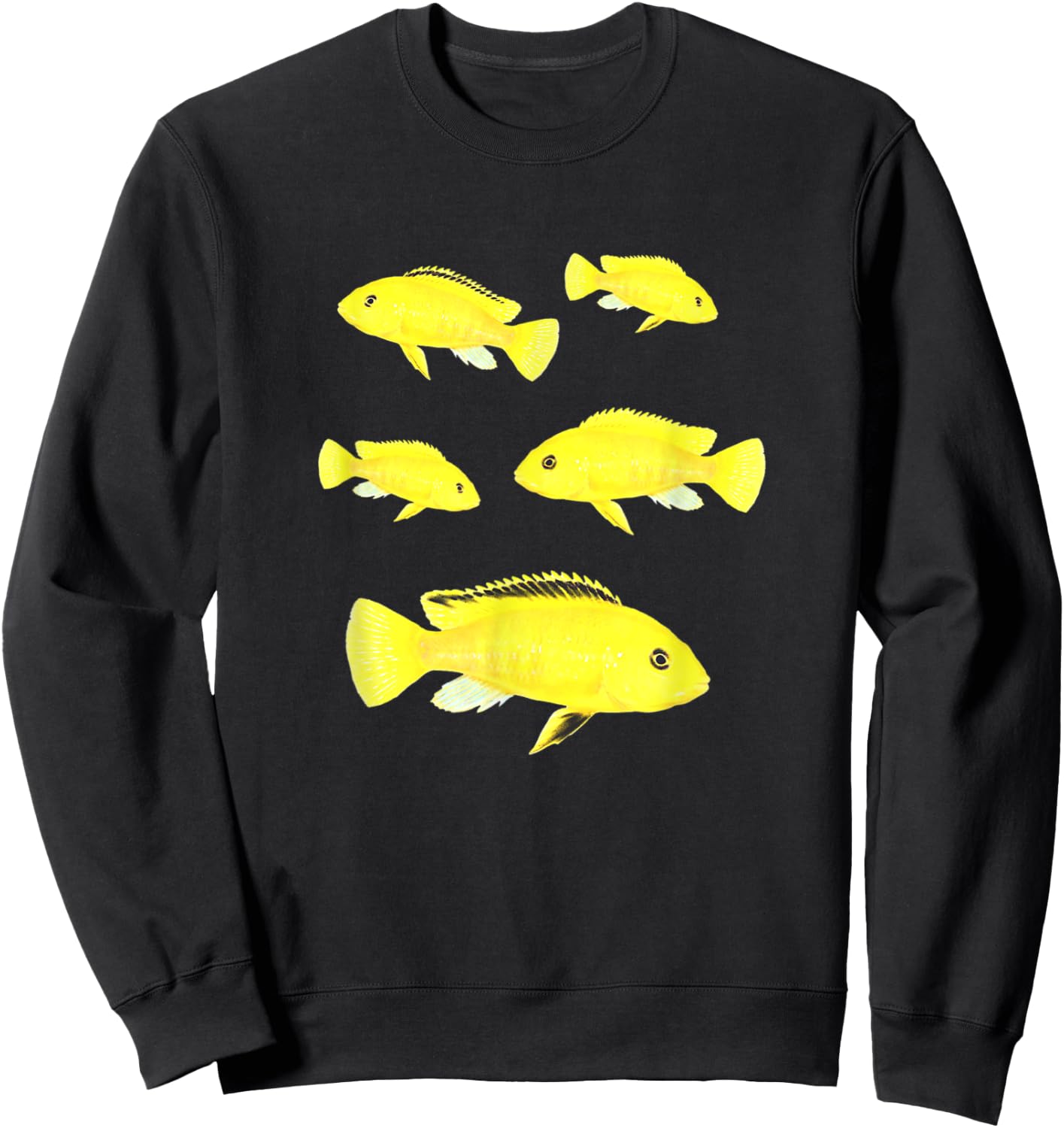 Yellow Lab Cichlids Lake Malawi Cichlid Fish Breeders Sweatshirt - Sweatshirt | Black