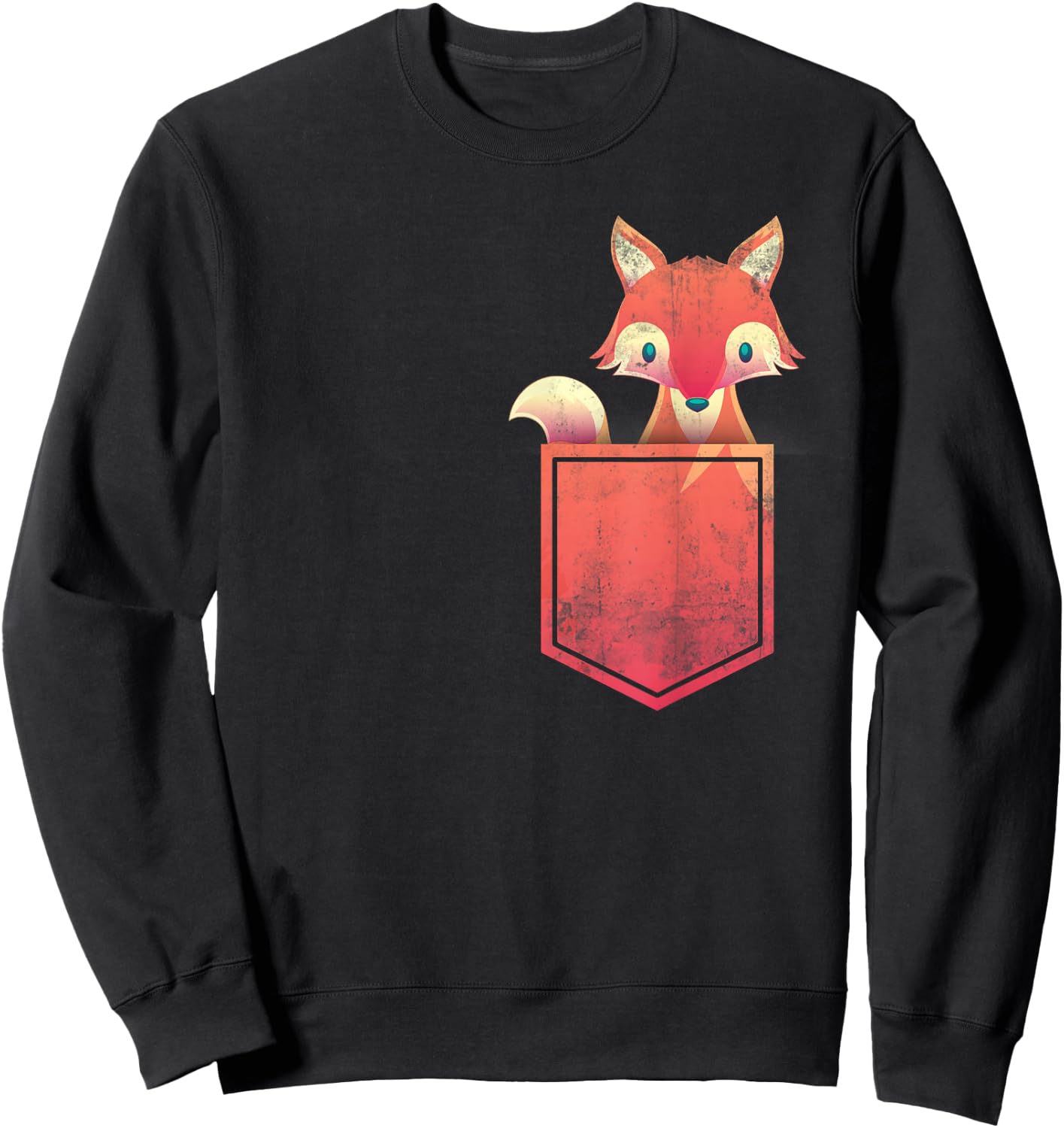 Nature Forest Animal Gift Cute Animal Fox Sweatshirt - Sweatshirt | Black