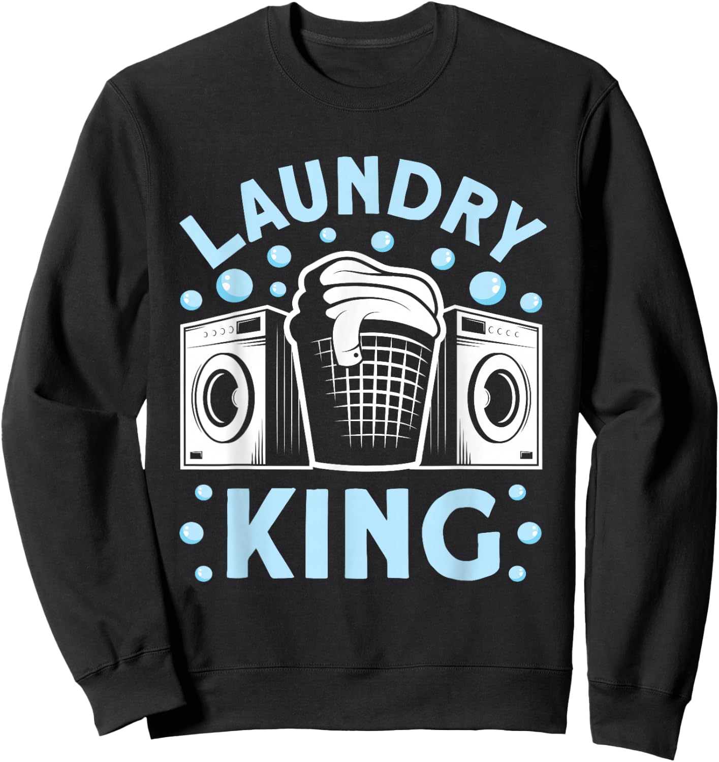 Laundry King Women's Black Modern King Laundry Worker Sweatshirt - Sweatshirt | Black
