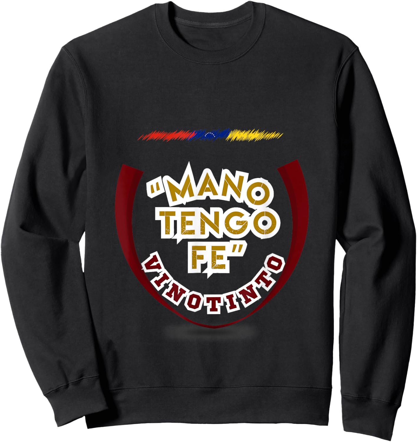 "Hand I Have Faith" I Flannel "Vinotinto" I Venezuela Sweatshirt - Sweatshirt | Black