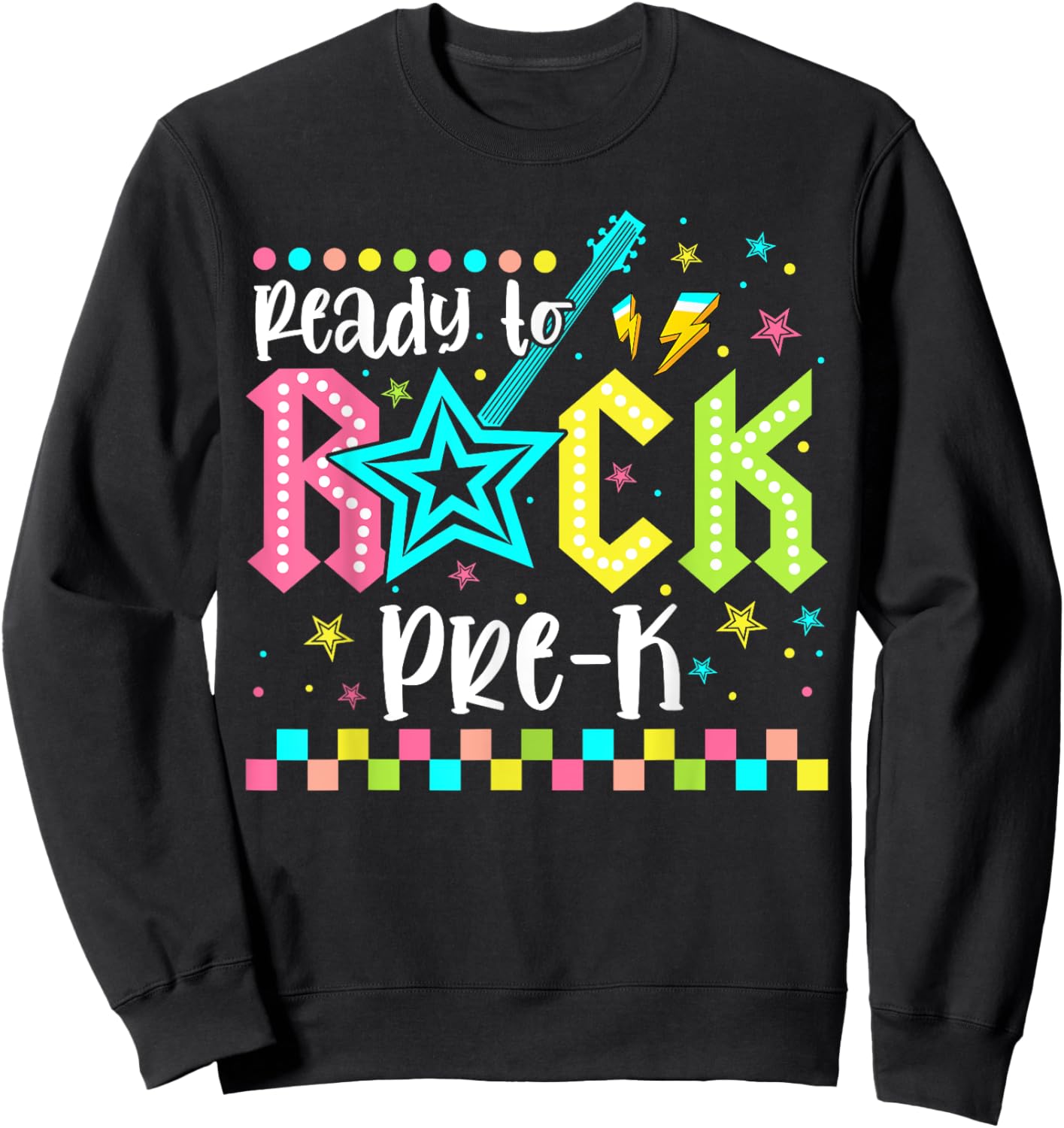 Ready To Rock Pre K Back To School Pre K Boys Kids Sweatshirt - Sweatshirt | Black