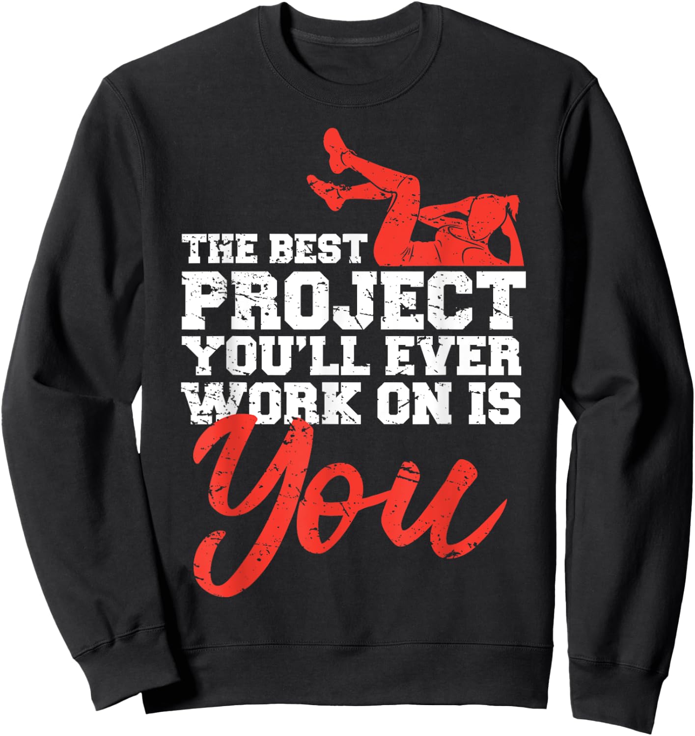 Women Gym Motivation Workout Motivational Fitness Lover Gift Sweatshirt - Sweatshirt | Black