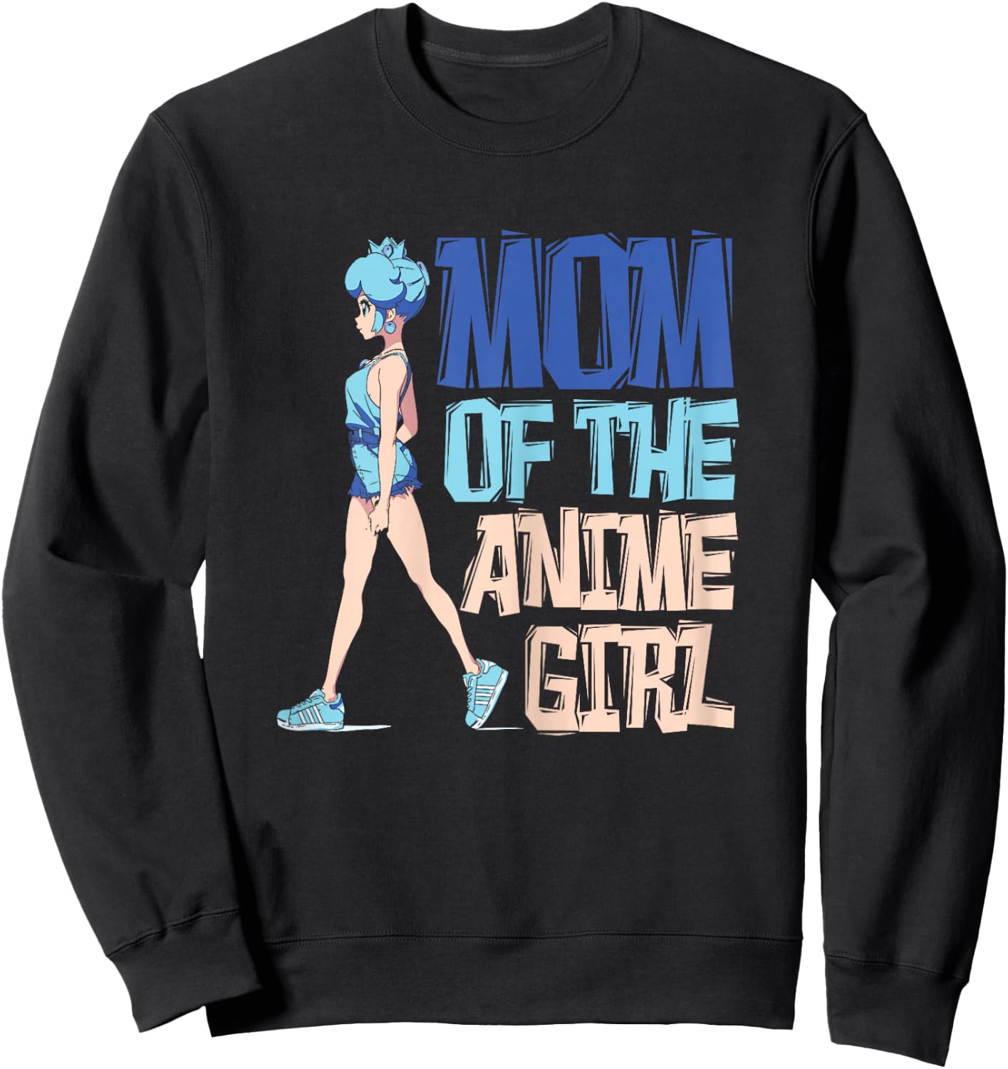 Mom of the Anime Girl - Mother Anime Sweatshirt - Sweatshirt | Black